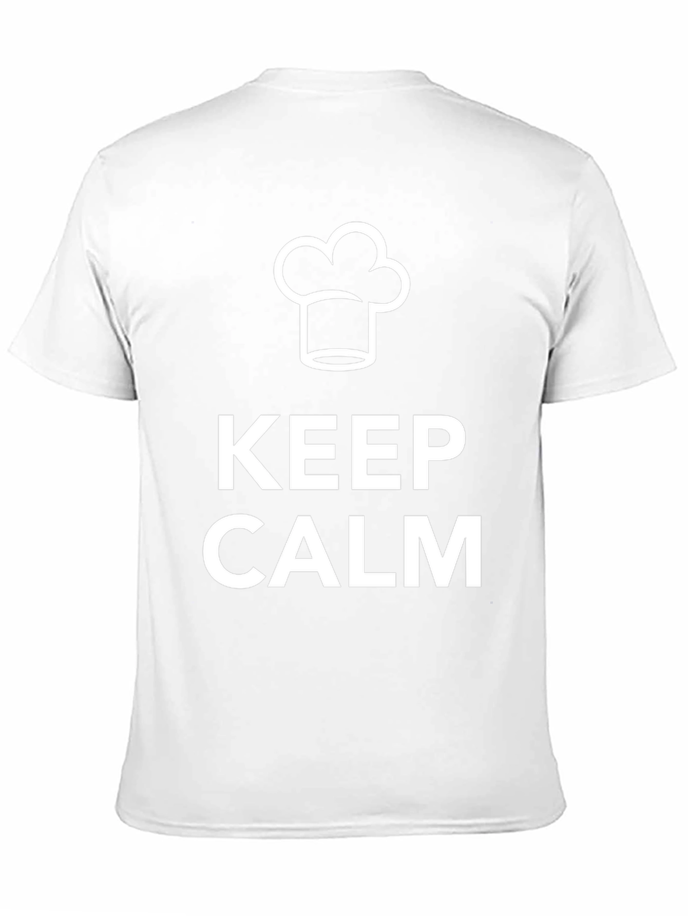 Black Keep Calm Chef T-Shirt - Black, Cotton Comfort view 11