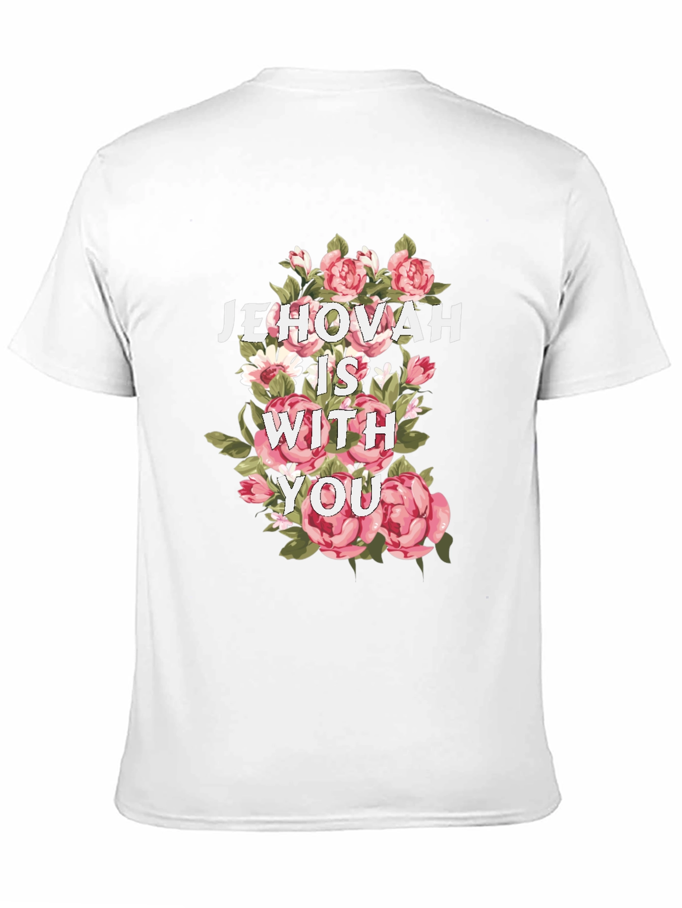 Black Jehovah Is With You Floral T-Shirt view 11