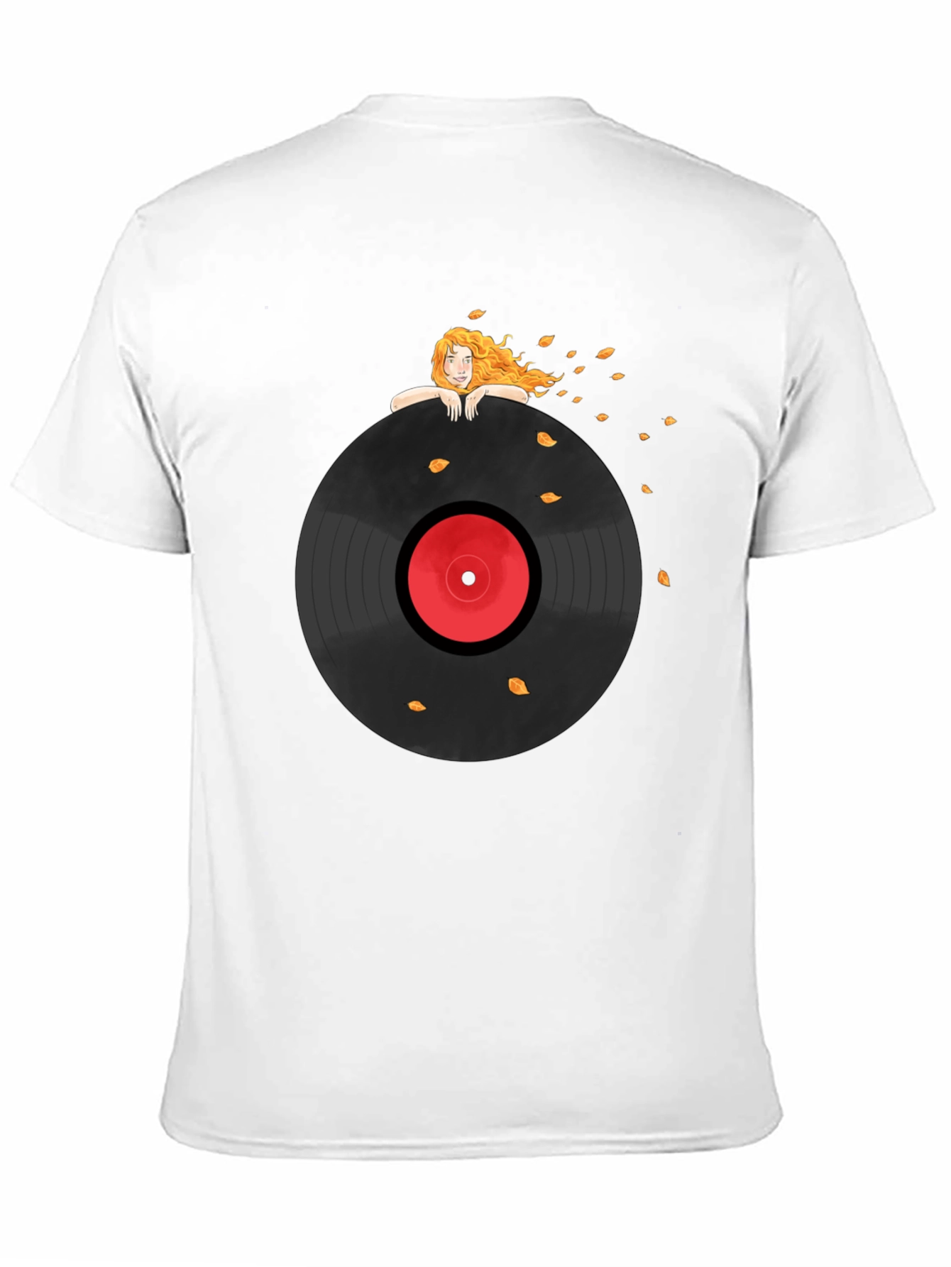 Vinyl Record Girl Graphic T-Shirt - 11