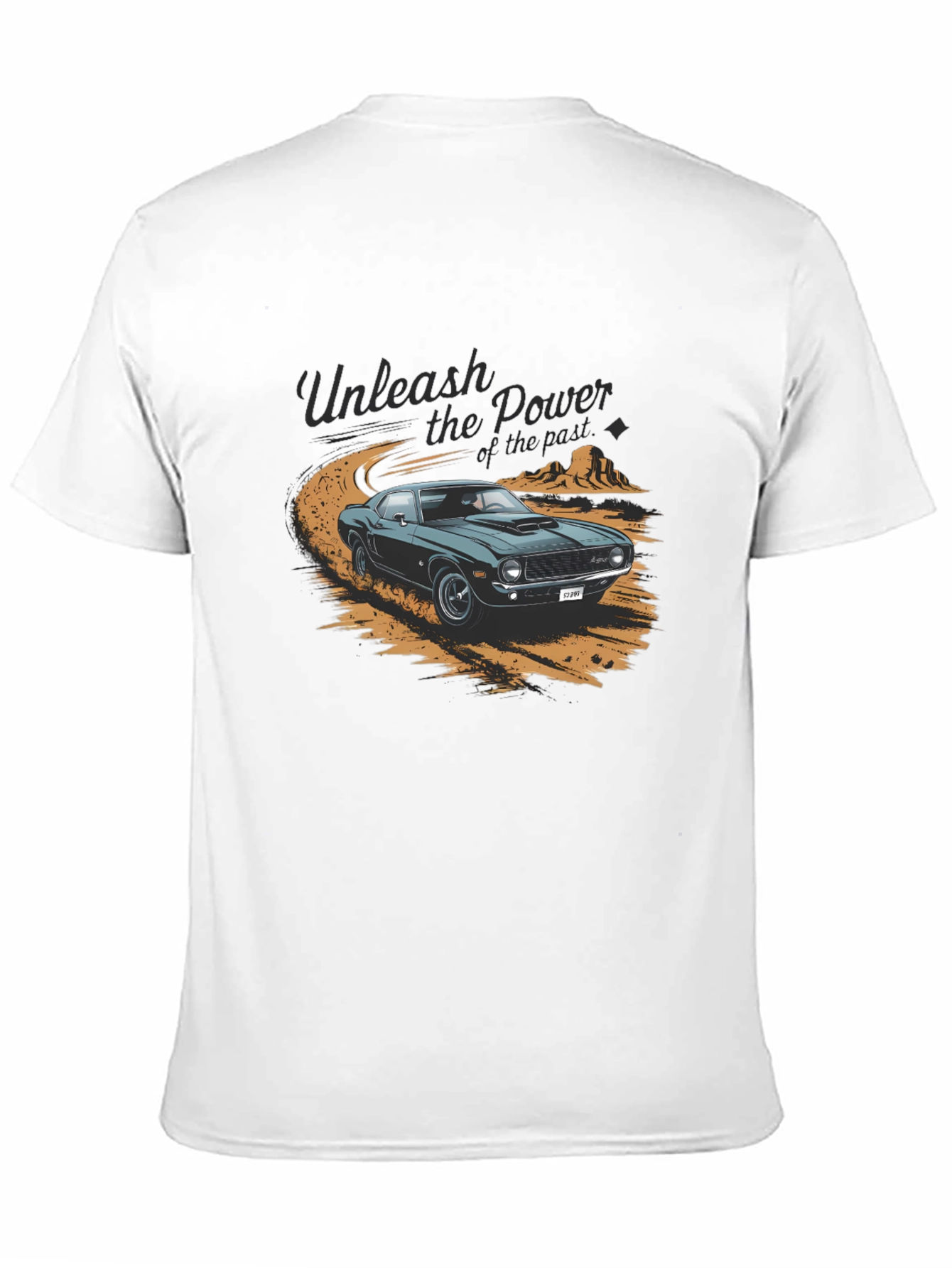 Black Unleash the Power Car Graphic T-Shirt view 11