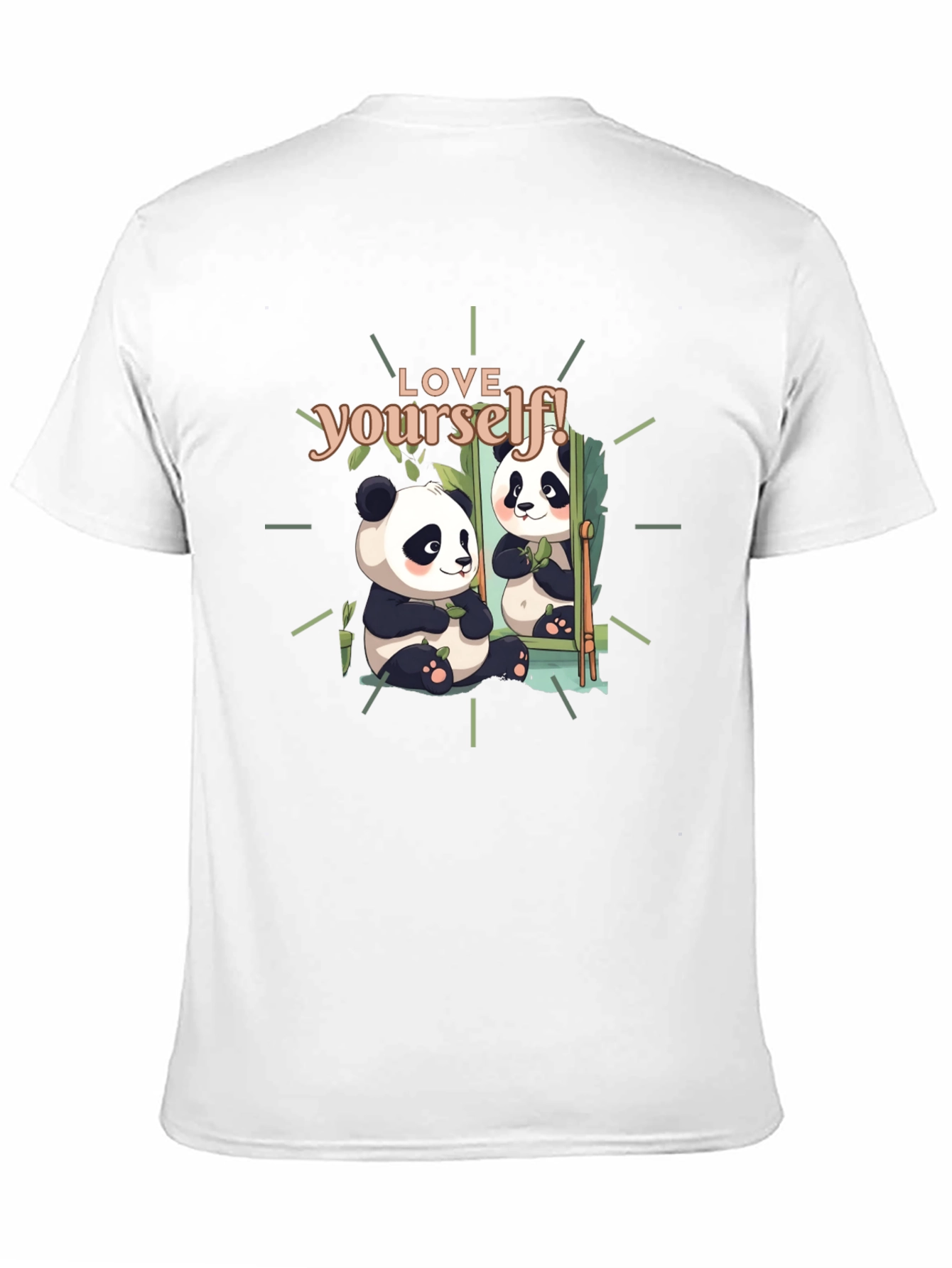 Black Love Yourself Panda Graphic T-Shirt - Black view 11