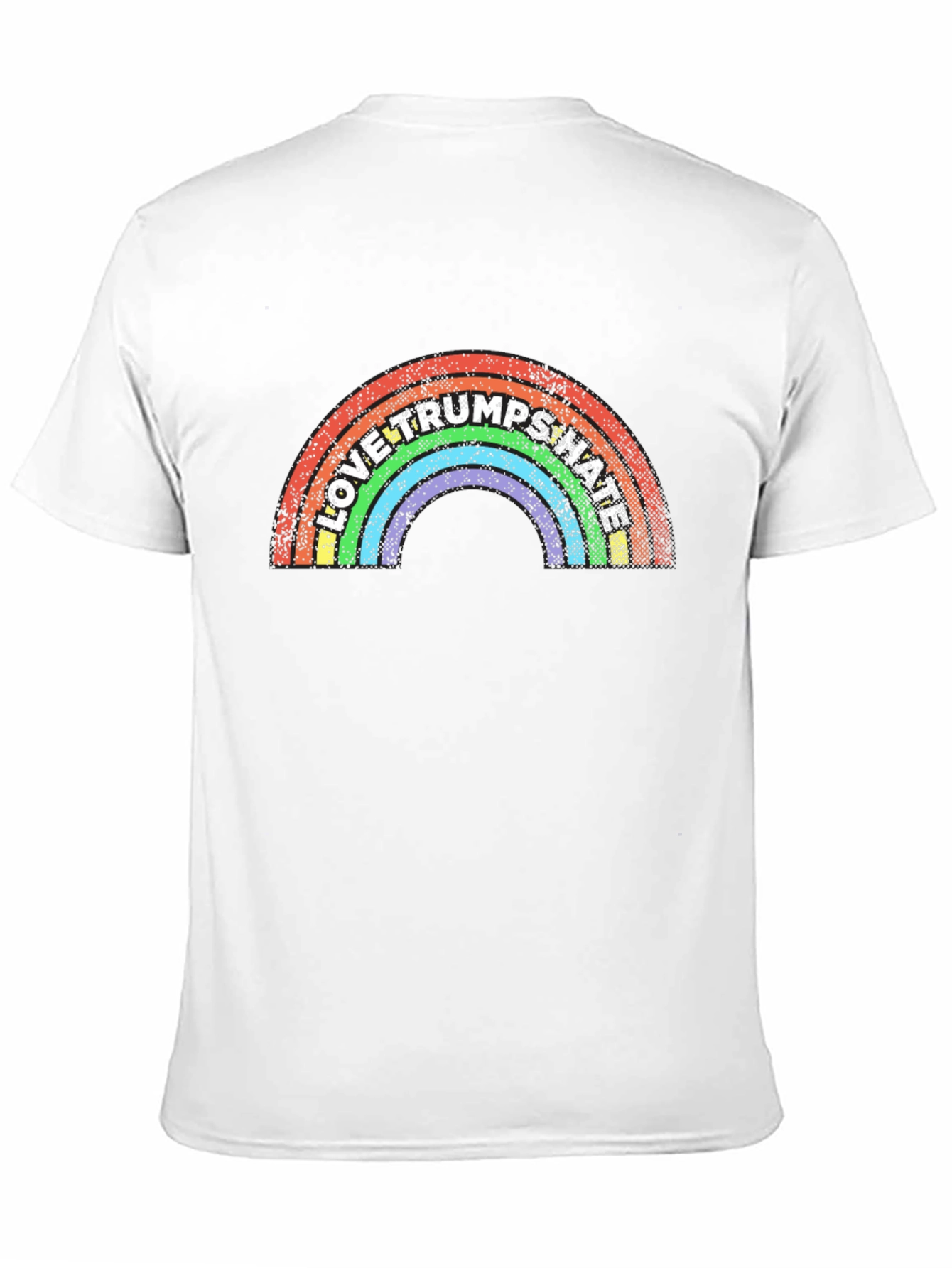 Black Love Trumps Hate Rainbow Graphic T-Shirt view 11