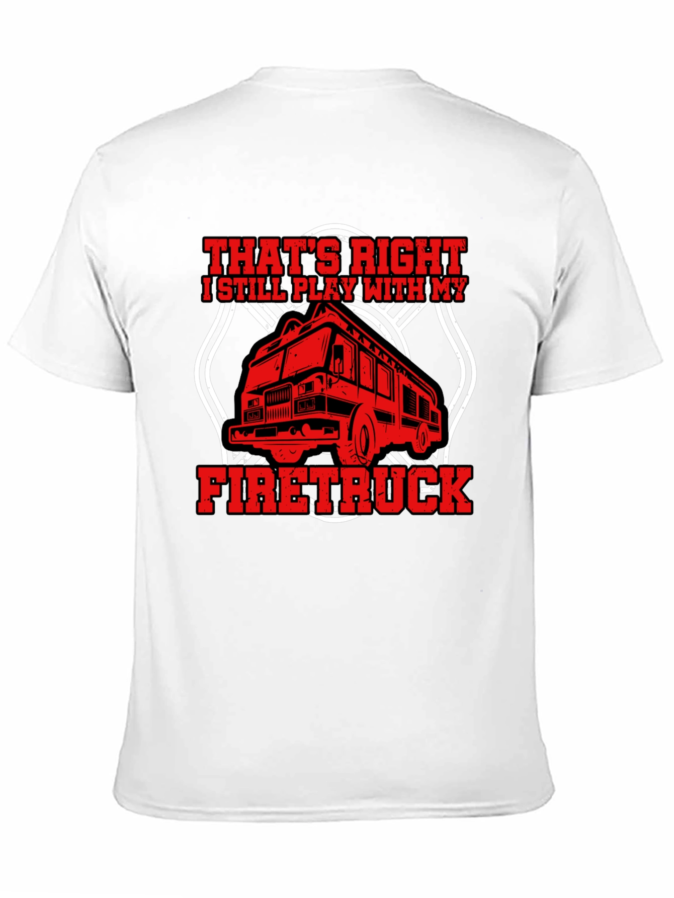 Black Firetruck T-Shirt - Play With My Firetruck view 11