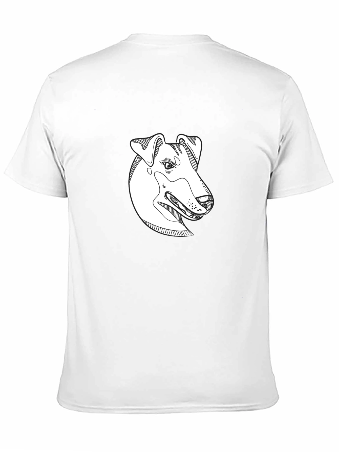 Dog Sketch Black T-Shirt - 11
