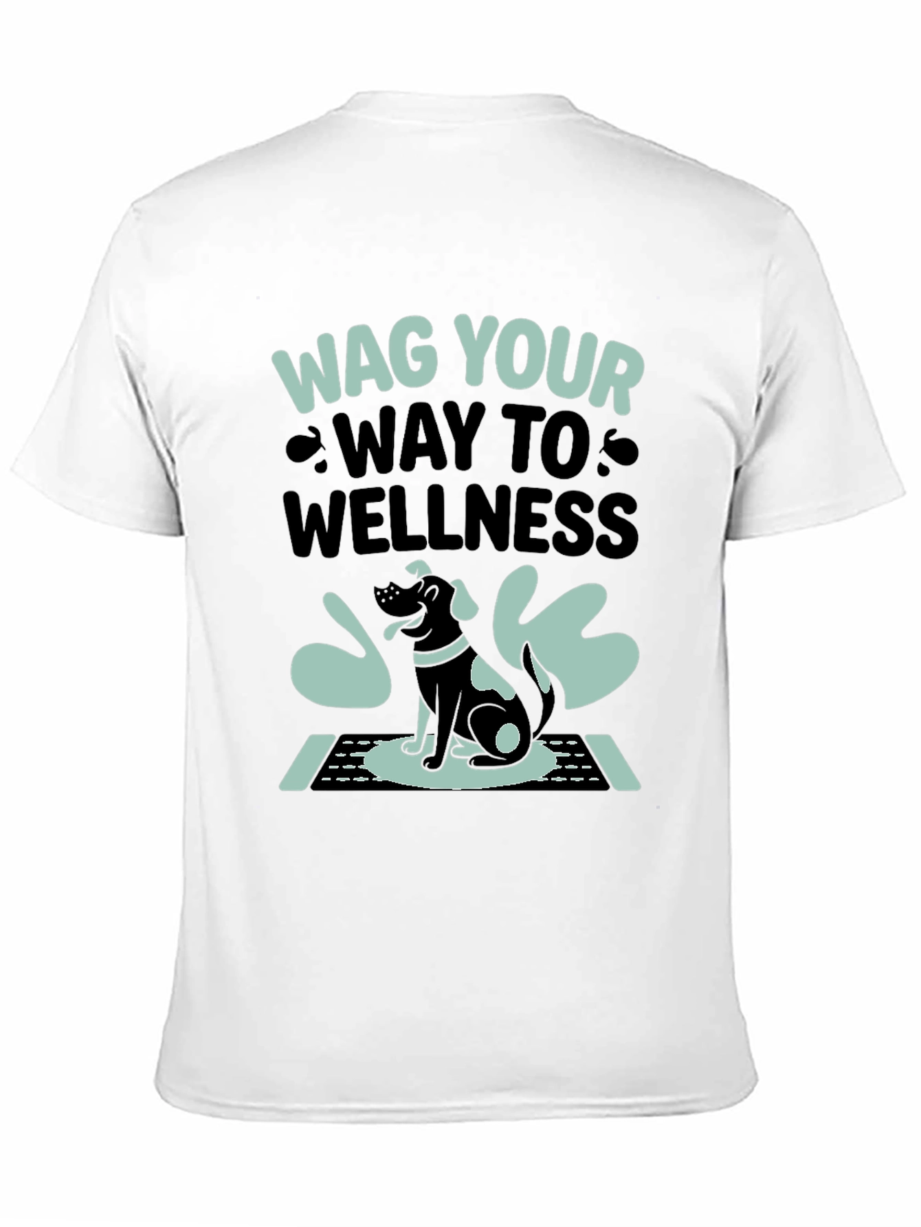 Black Wag Your Way to Wellness T-Shirt - Black view 11