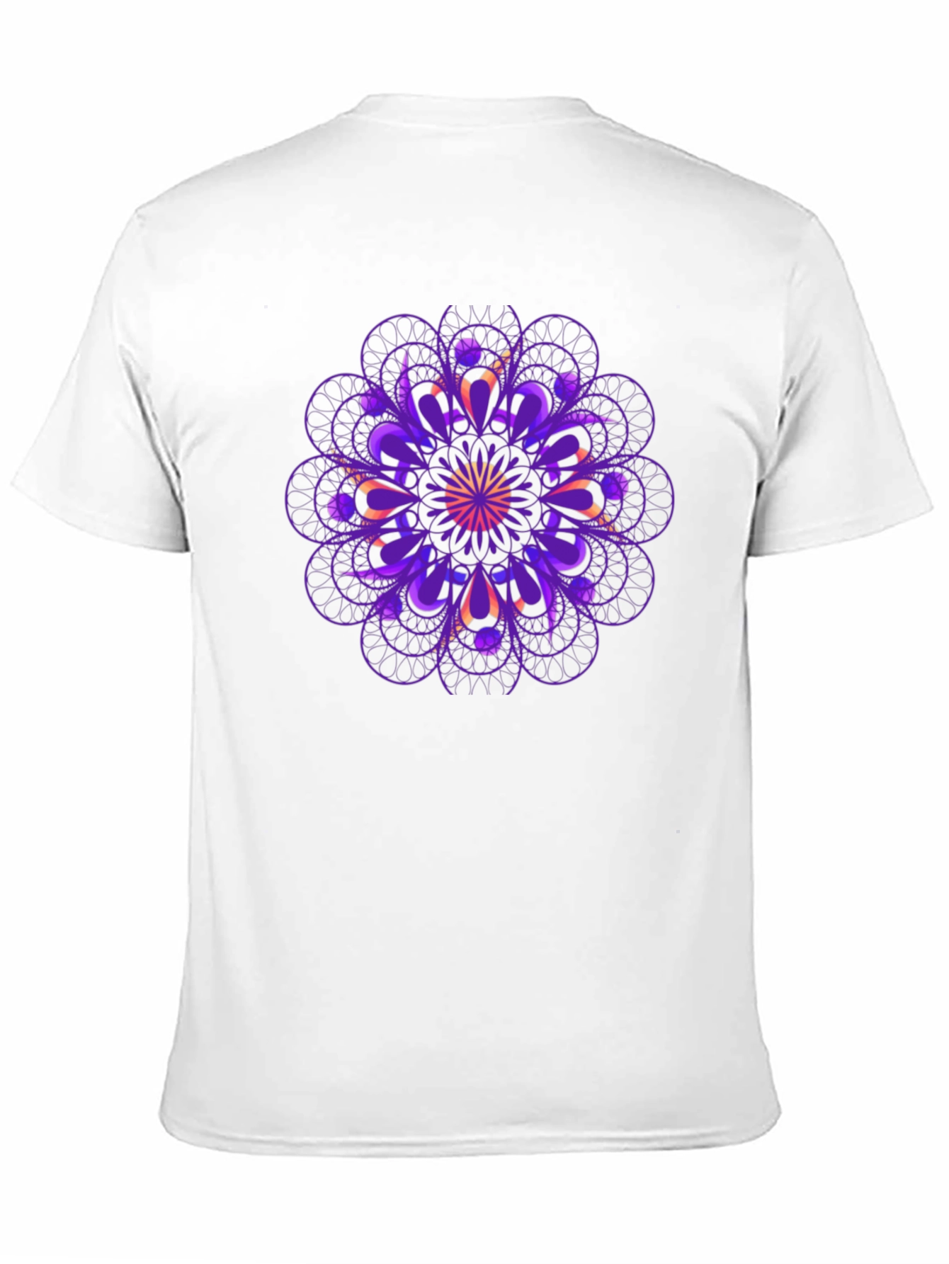 Black Geometric Mandala Graphic Tee - Black view 11