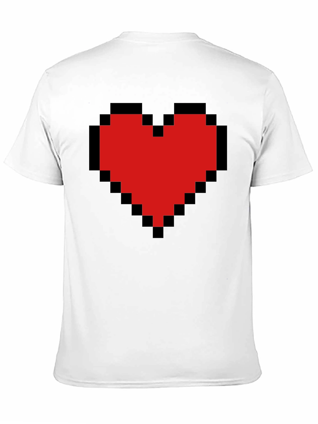Black Pixel Heart Graphic Tee - Gamer Style view 11