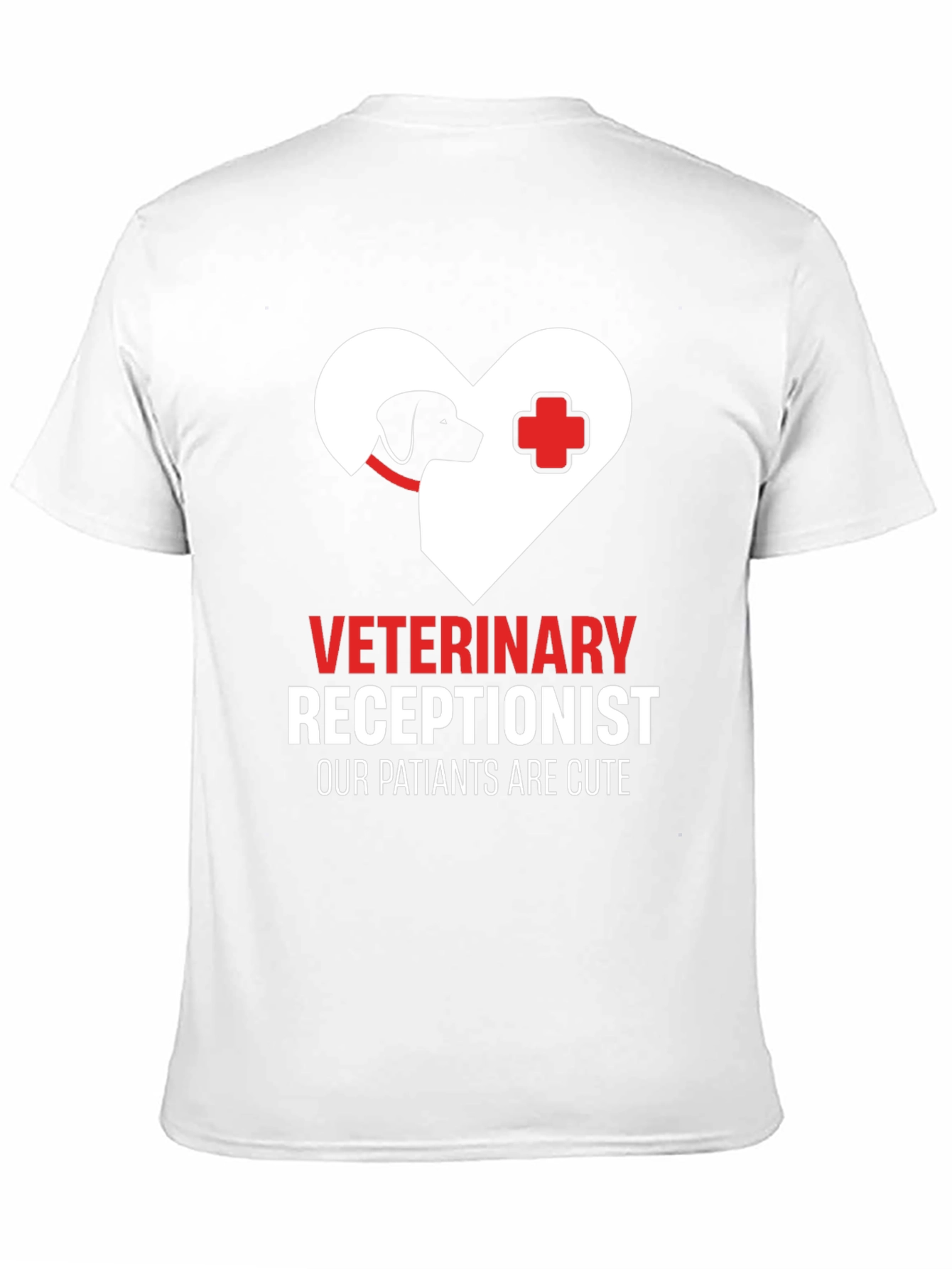 Black Veterinary Receptionist T-Shirt - Cute Patients Tee view 11