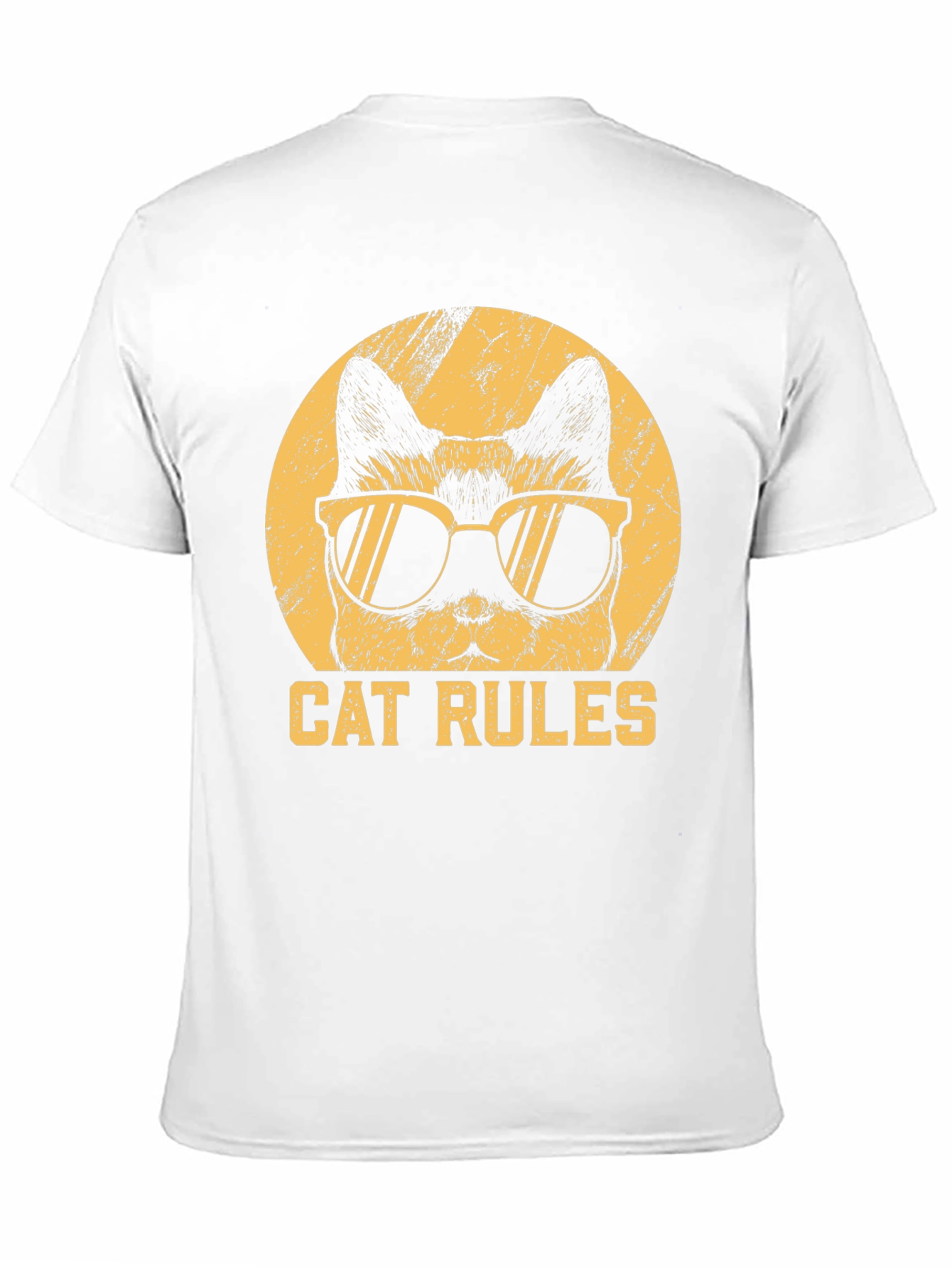 Black Cool Cat Rules Graphic T-Shirt view 11