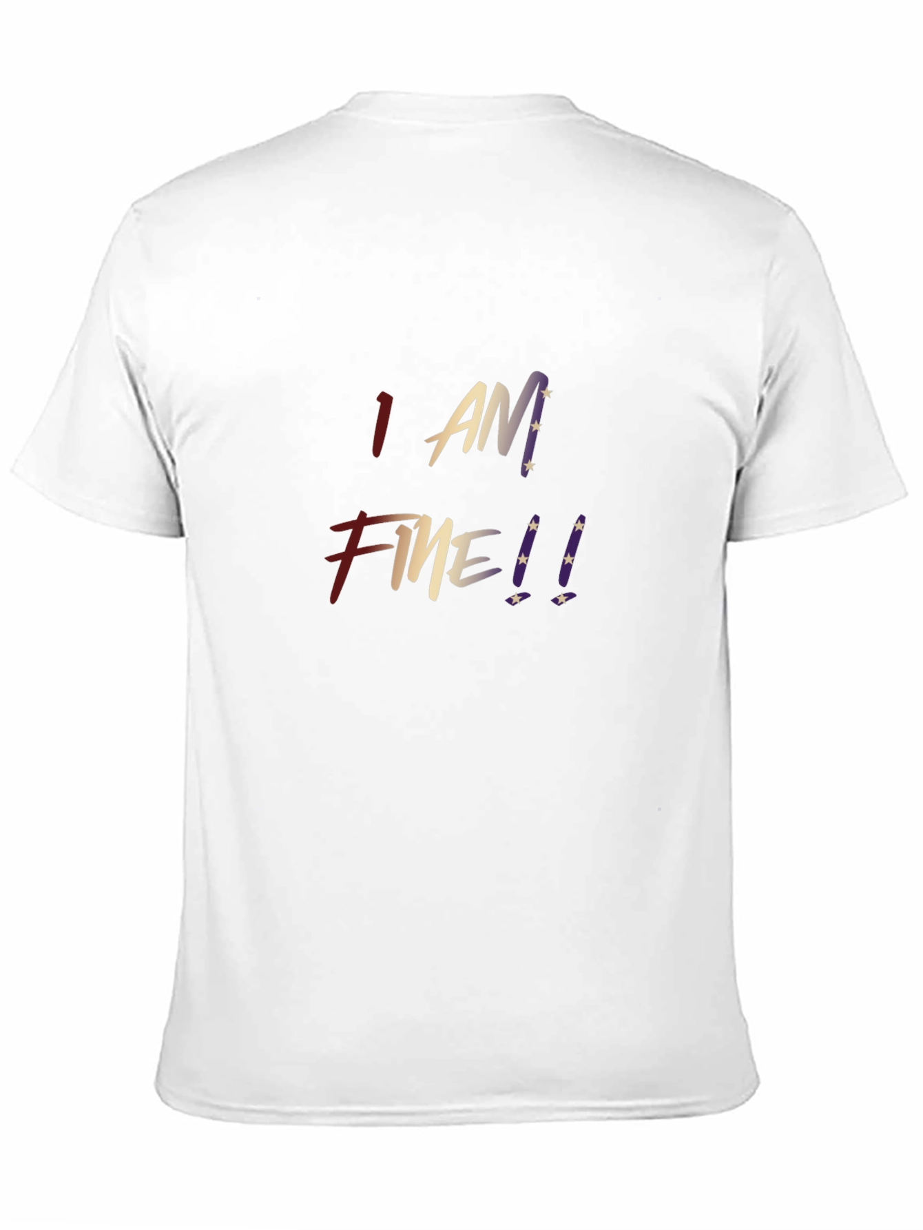 Black I am Fine! Men's Graphic Tee - Casual Style view 11