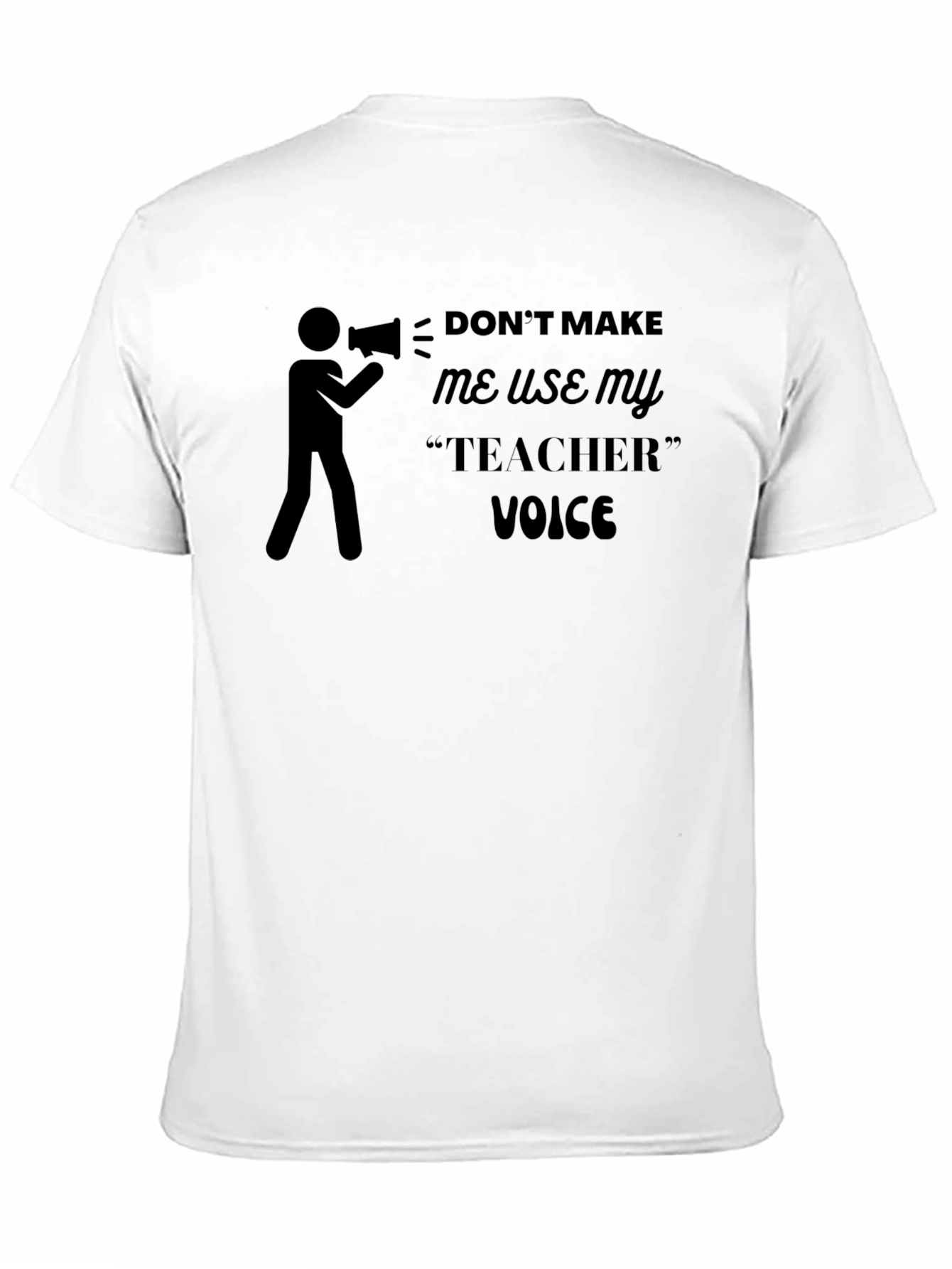 Black Teacher Voice Graphic Tee - Funny Teacher Shirt view 11