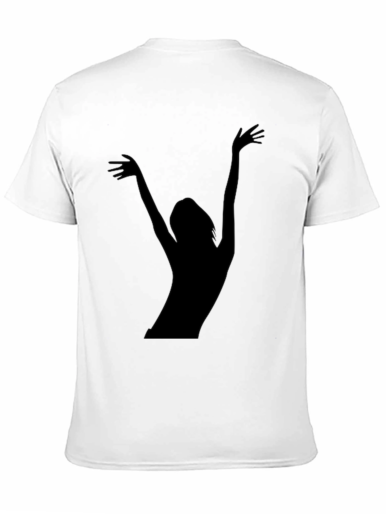 Black Silhouette Graphic Tee - Black Unisex T-Shirt view 11