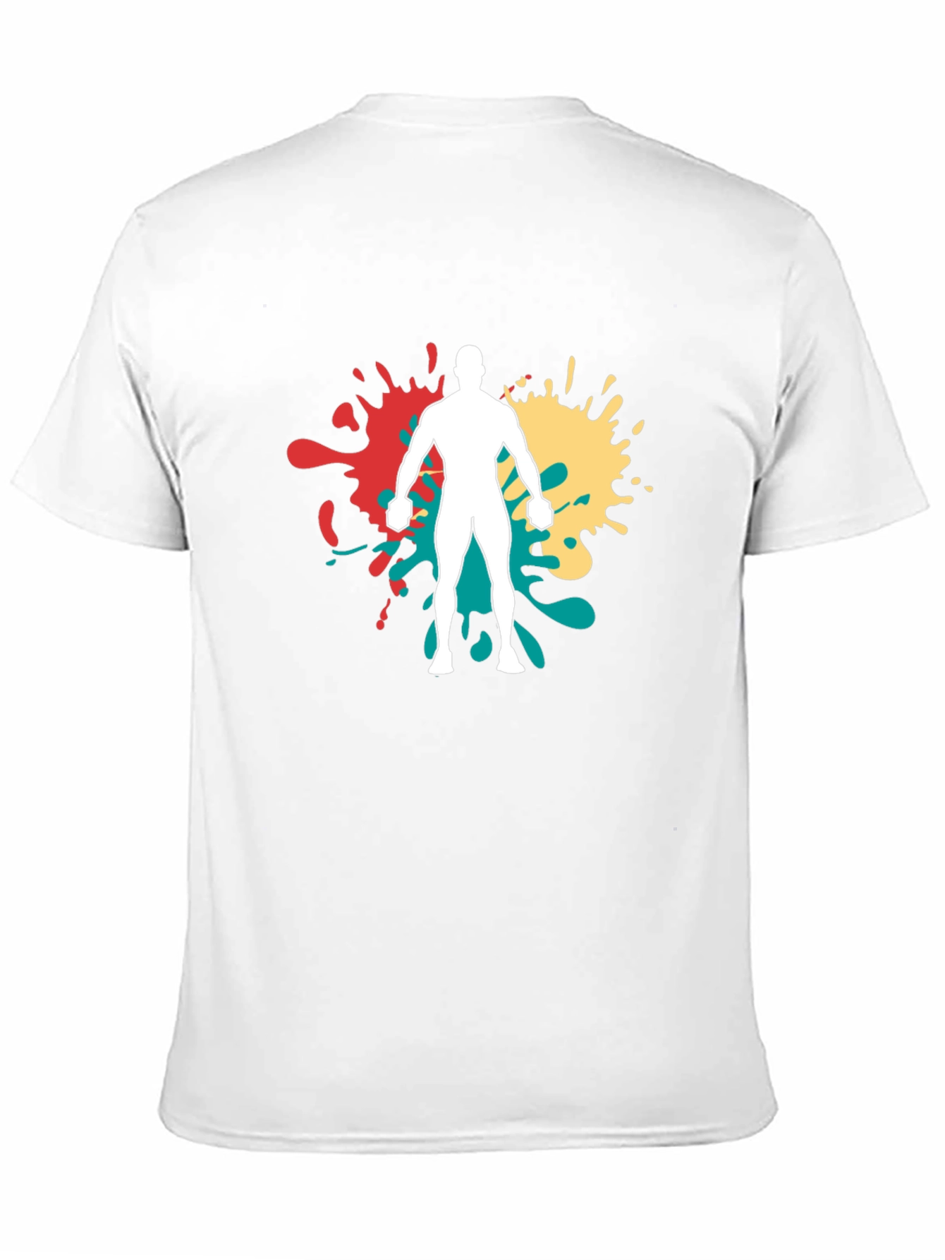 Black Abstract Splatter Man Graphic Black Tee Shirt view 11