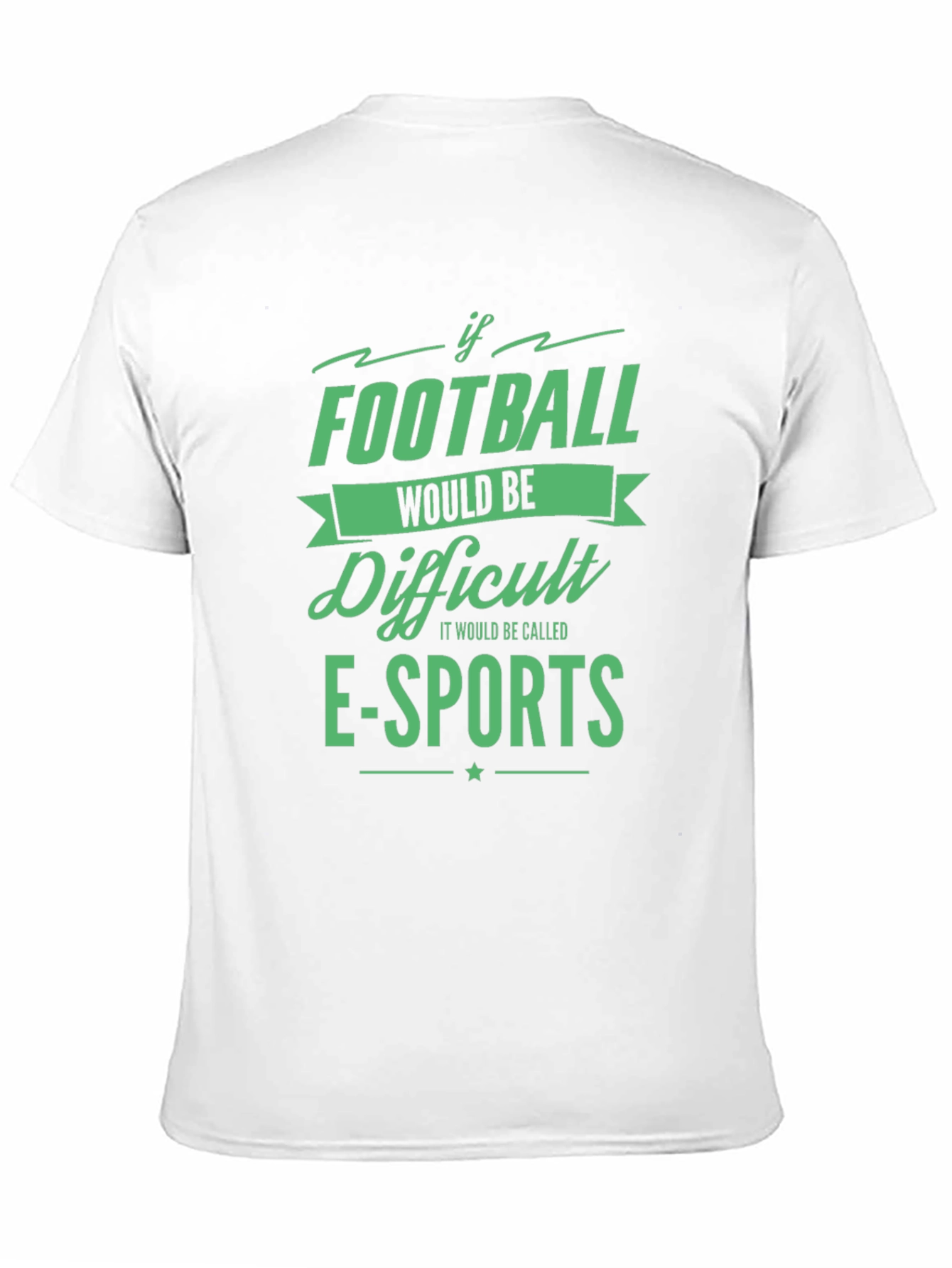 Black Football vs Esports Black Graphic Tee view 11