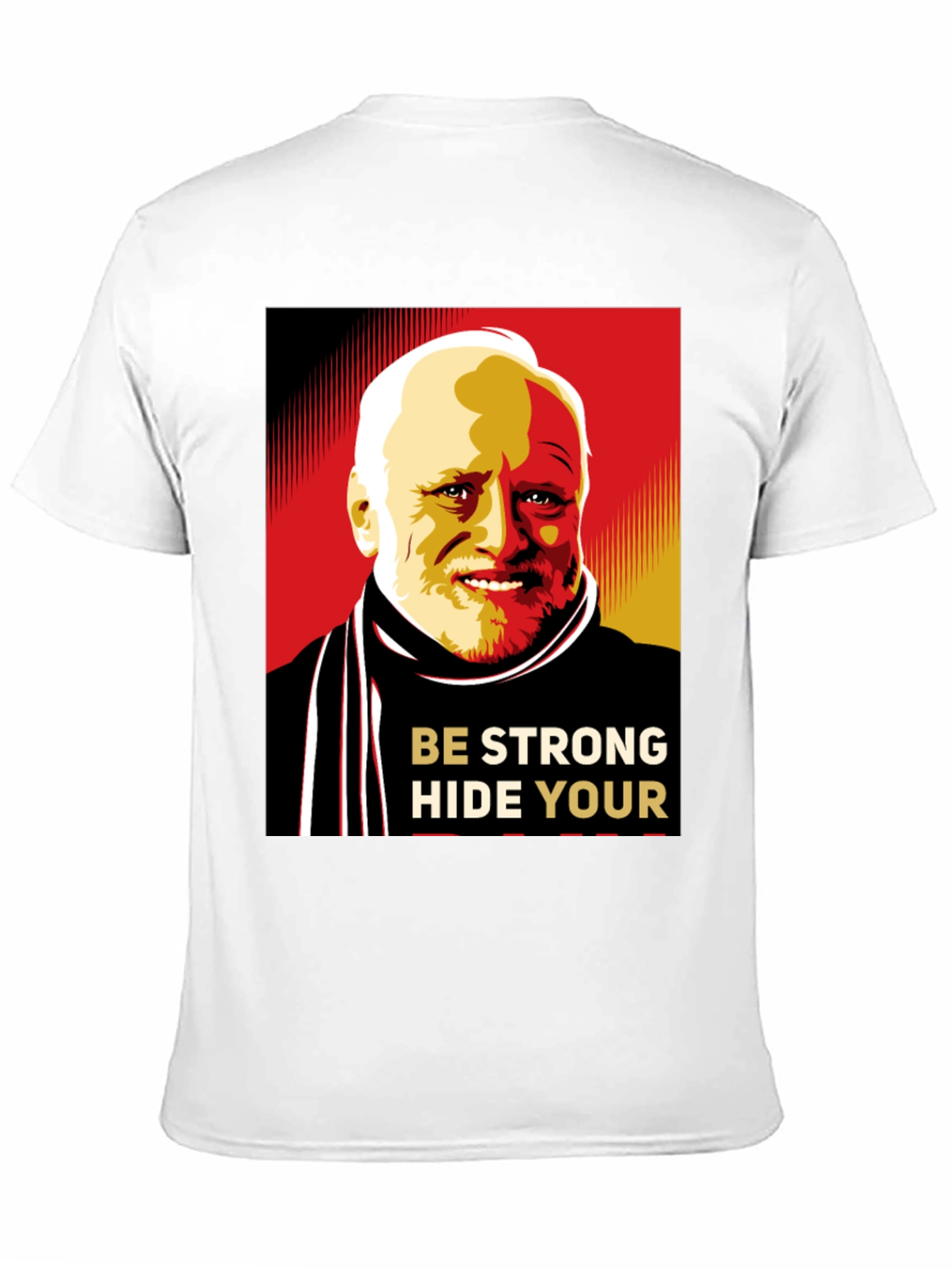 Black Hide Your Pain Harold Meme Black T-Shirt view 11