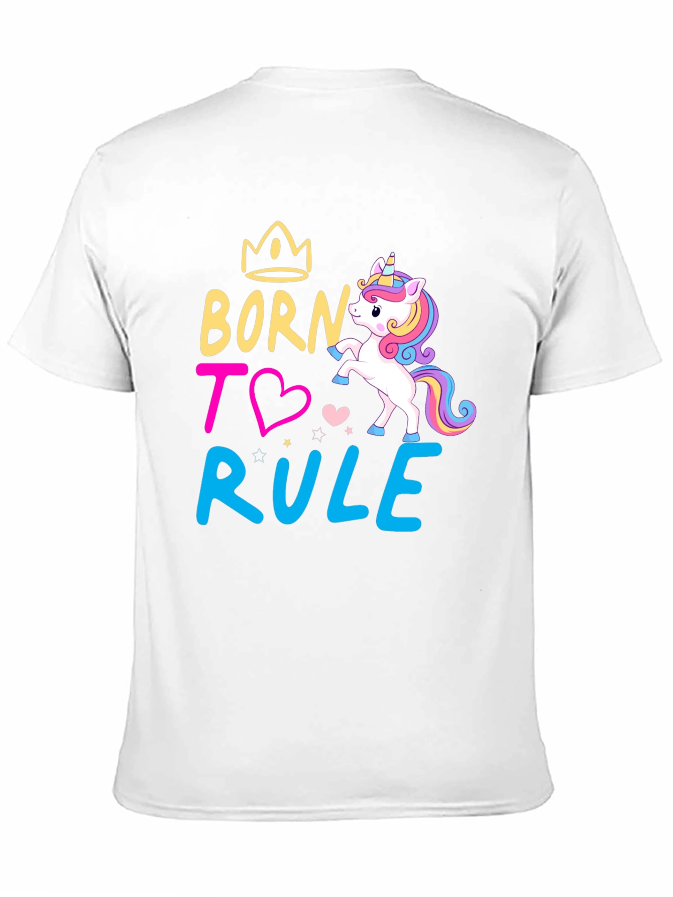 Black Born to Rule Unicorn Graphic T-Shirt view 11