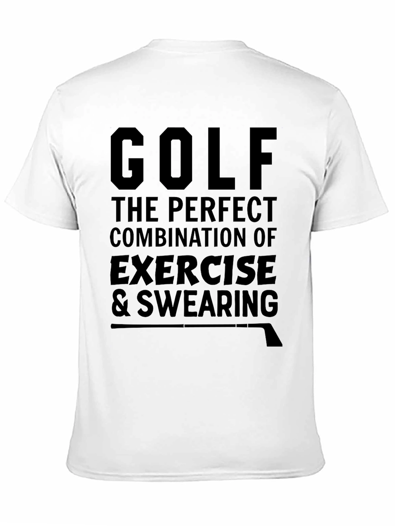 Black Golf Exercise & Swearing T-Shirt view 11