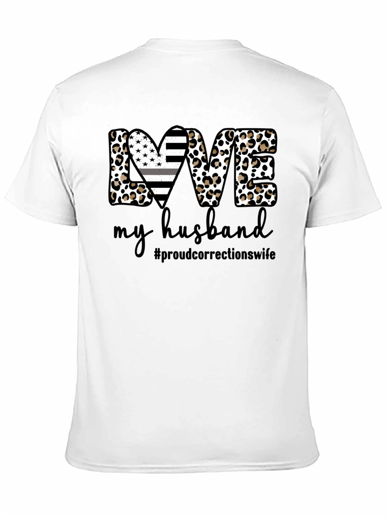 Black Love My Husband Correctional Wife Black T-Shirt view 11