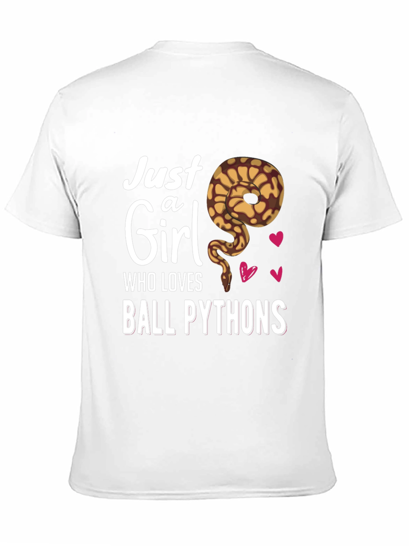 Ball Python Lover T-Shirt - Just a Girl Who Loves Pythons Tee - 11