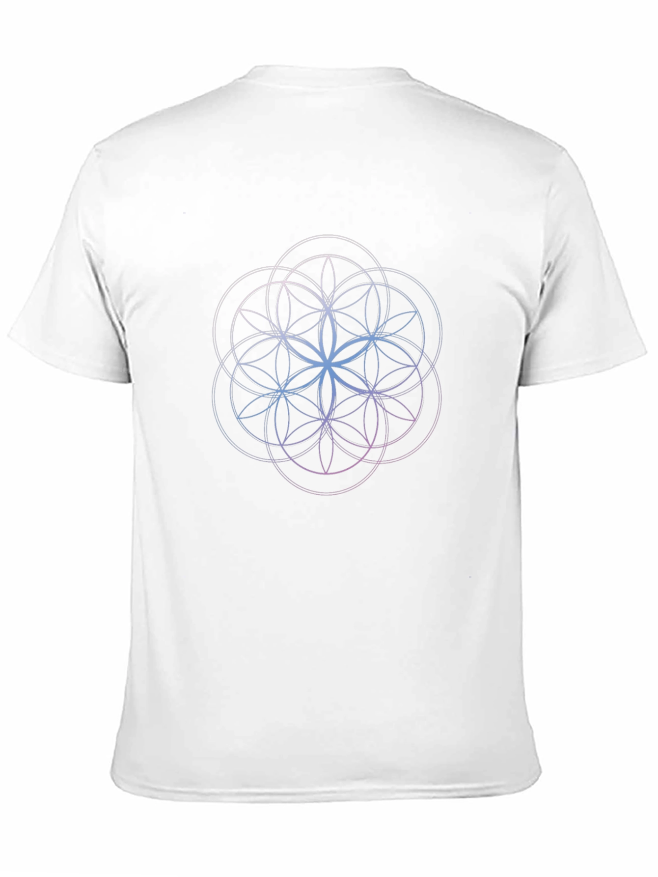 Black Geometric Flower of Life T-Shirt - Black view 11