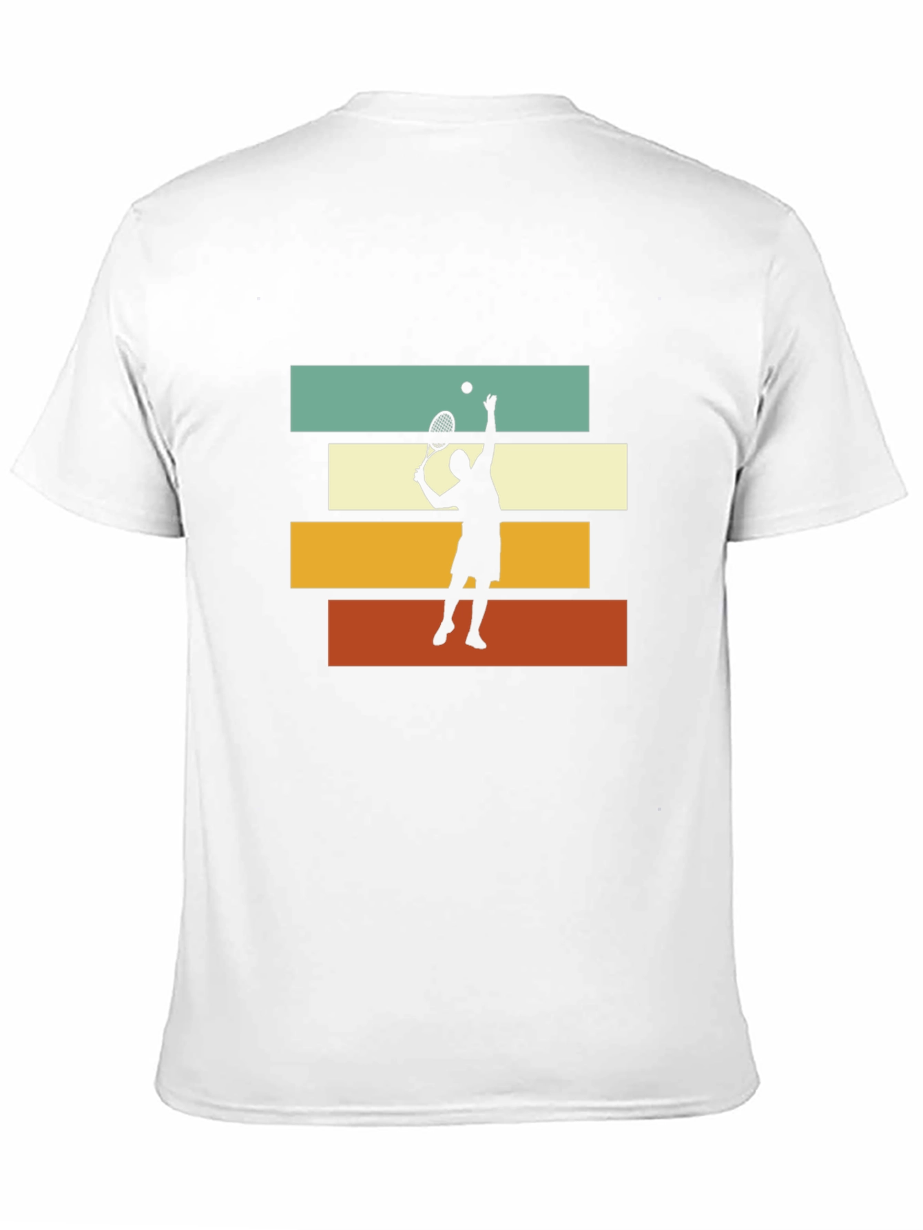 Black Tennis Player Retro T-Shirt view 11