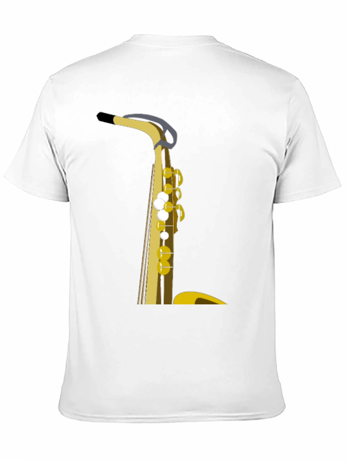 Black Saxophone Graphic Tee - Musician's Black T-Shirt view 11