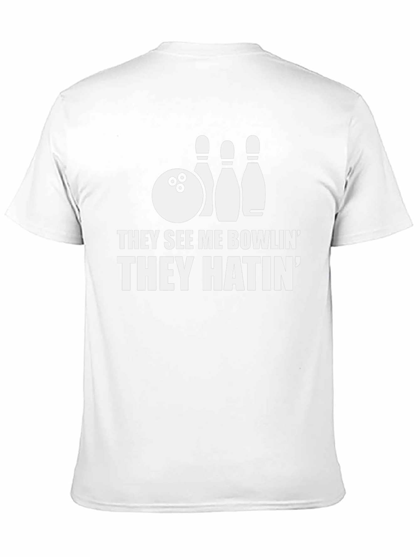 Black Bowling T-Shirt: They See Me Bowlin' They Hatin' view 11