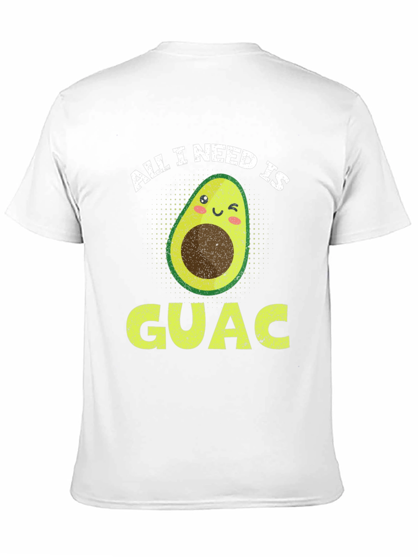 Black All I Need is Guac Funny Avocado Graphic T-Shirt view 11