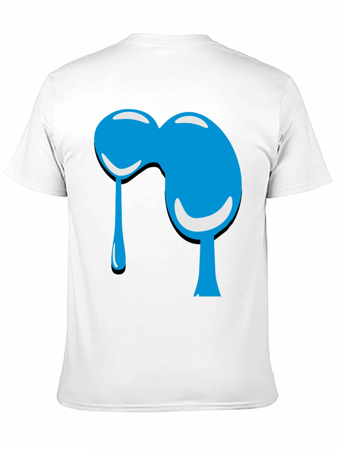 Black Blue Blob Graphic Black T-Shirt view 11