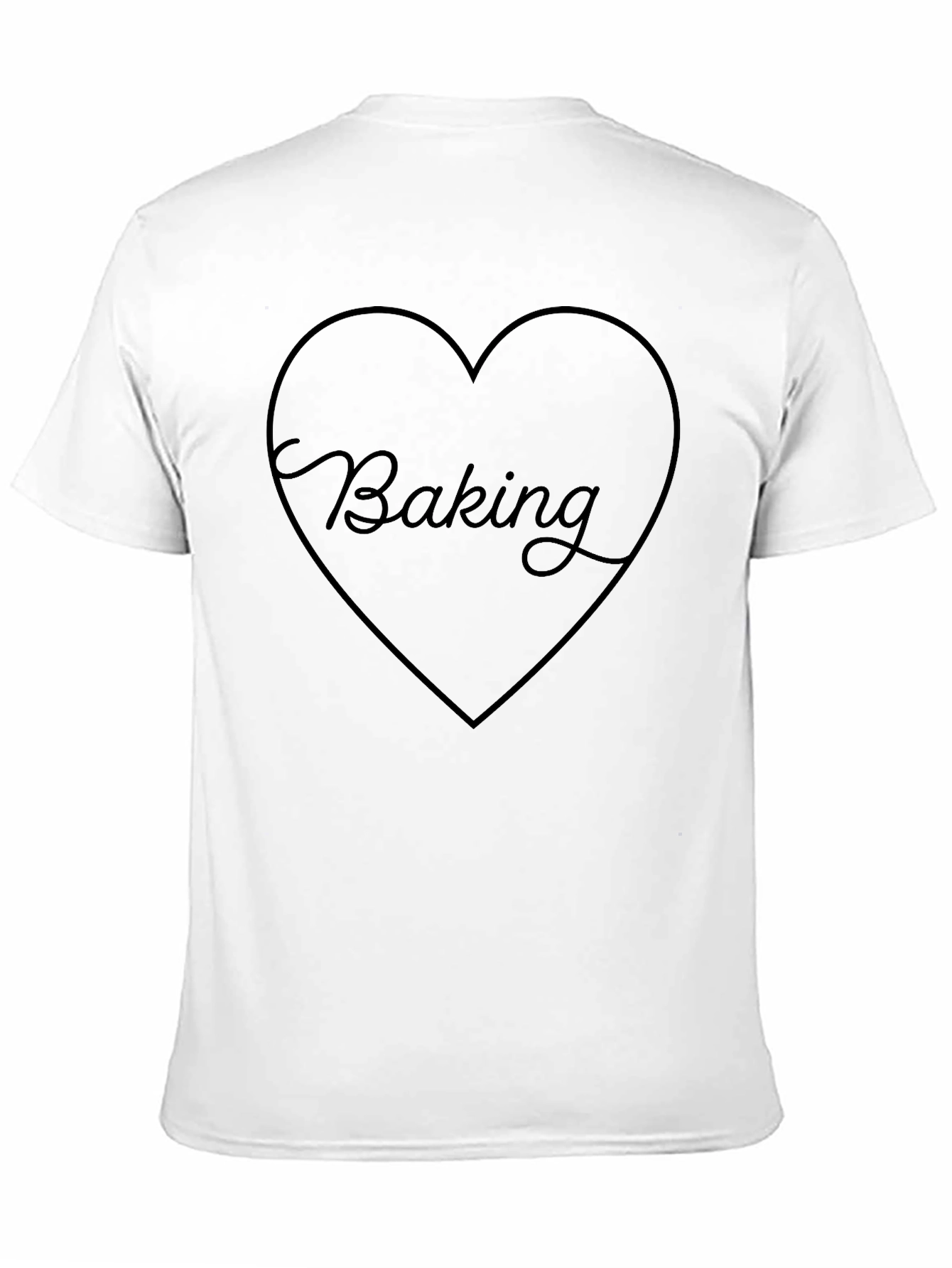 Black Baking Heart T-Shirt - Love to Bake Tee view 11