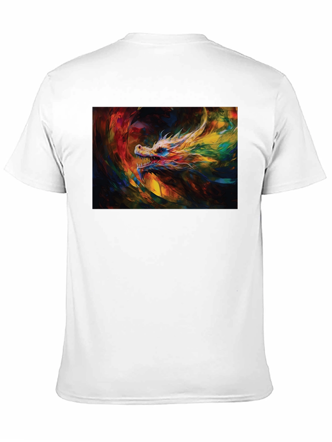 Black Colorful Dragon Graphic Tee - Unique Artistic Design view 11
