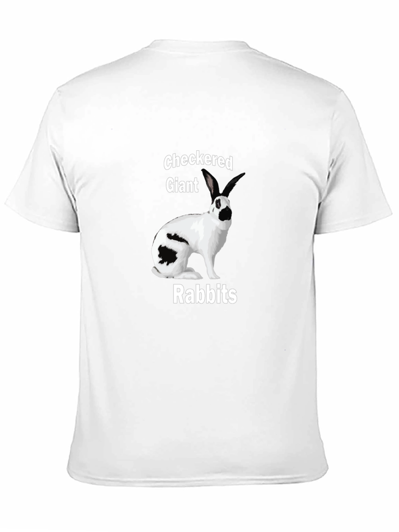 Black Checkered Giant Rabbit T-Shirt view 11