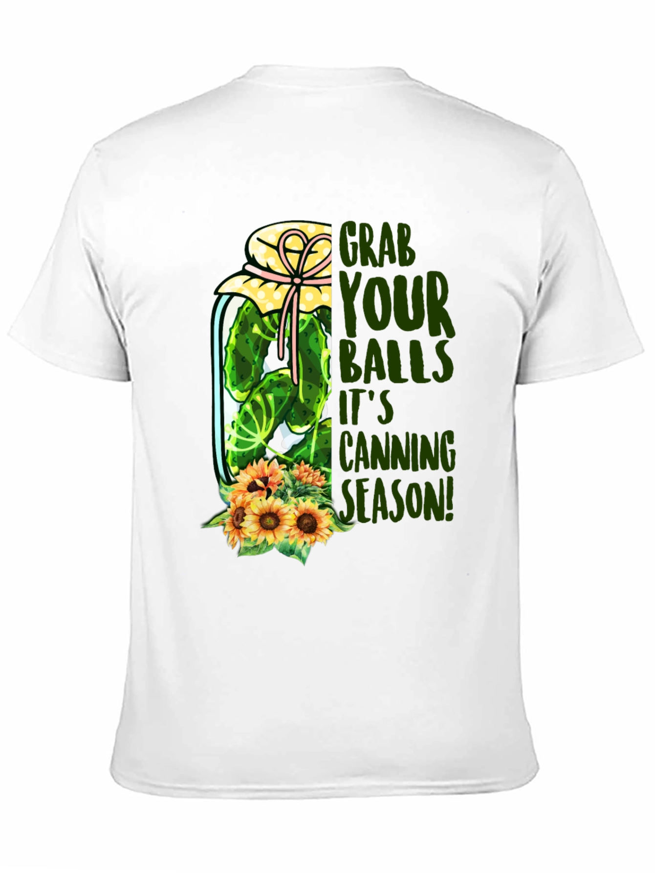Black Grab Your Balls Canning Season Novelty T-Shirt view 11