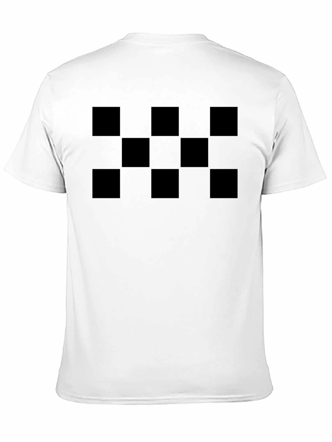 Black Black Checkerboard Graphic Tee view 11