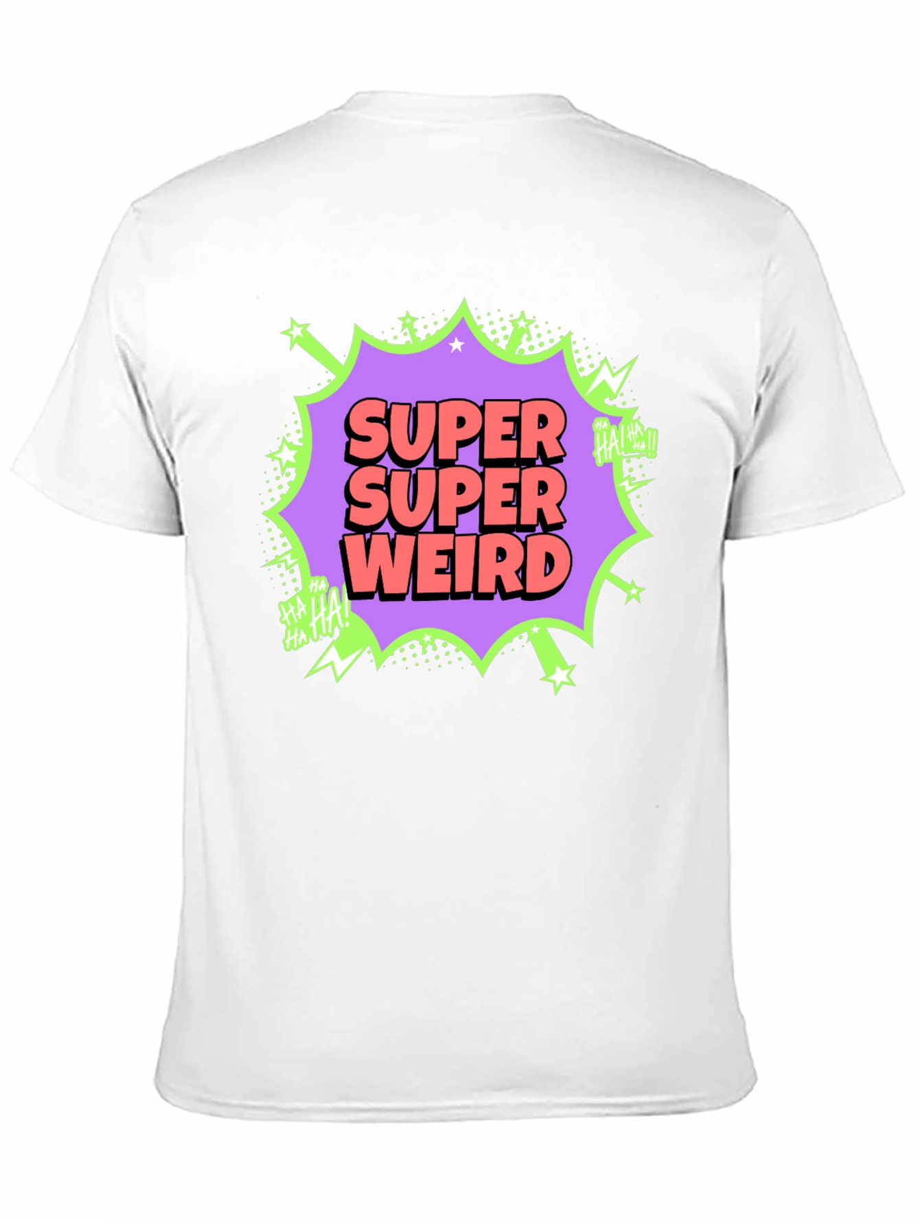 Black Super Weird Graphic Tee - Funny Comic Style view 11