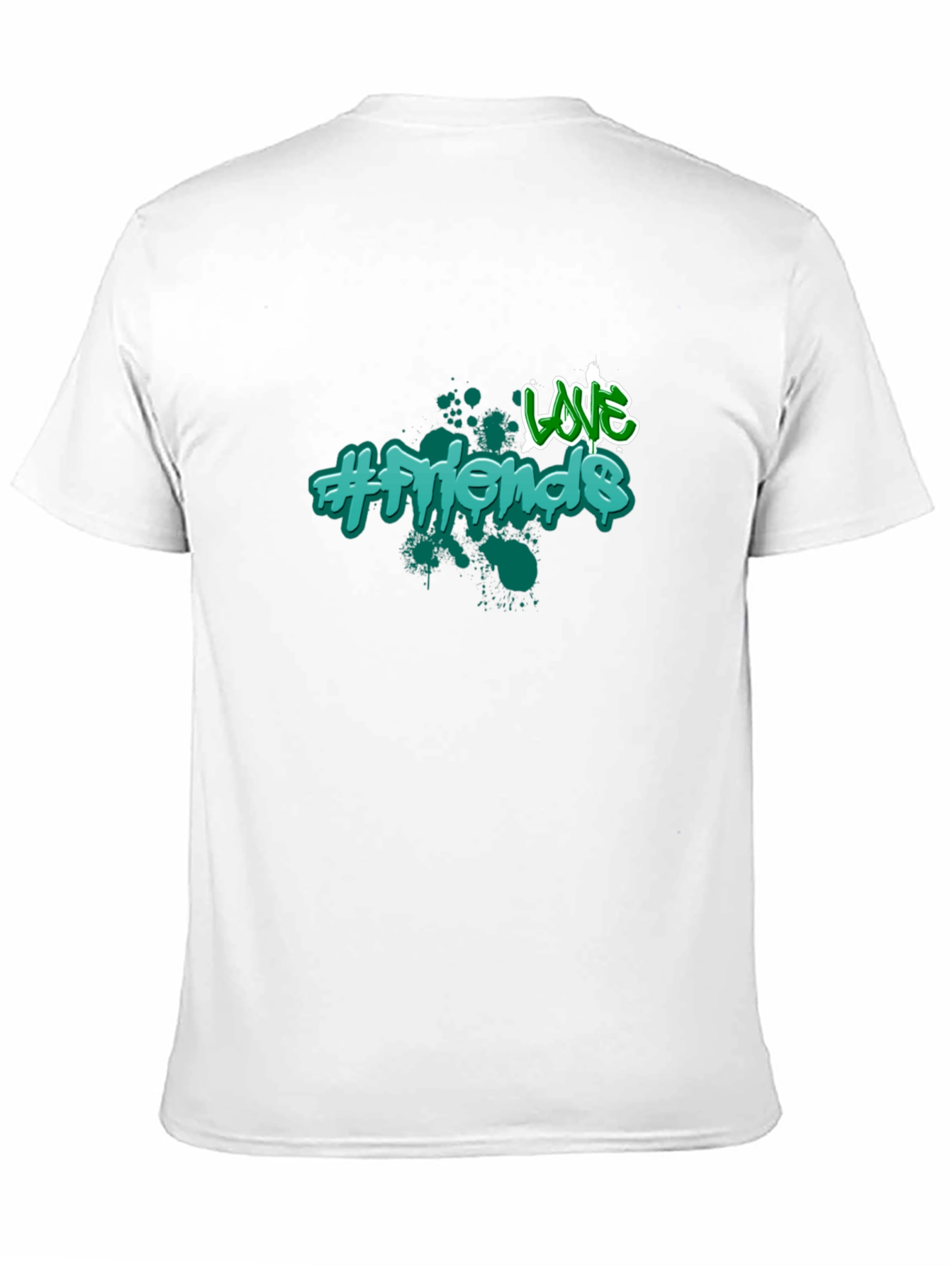 Black Friends Love Graphic Tee - Trendy Black T-Shirt view 11