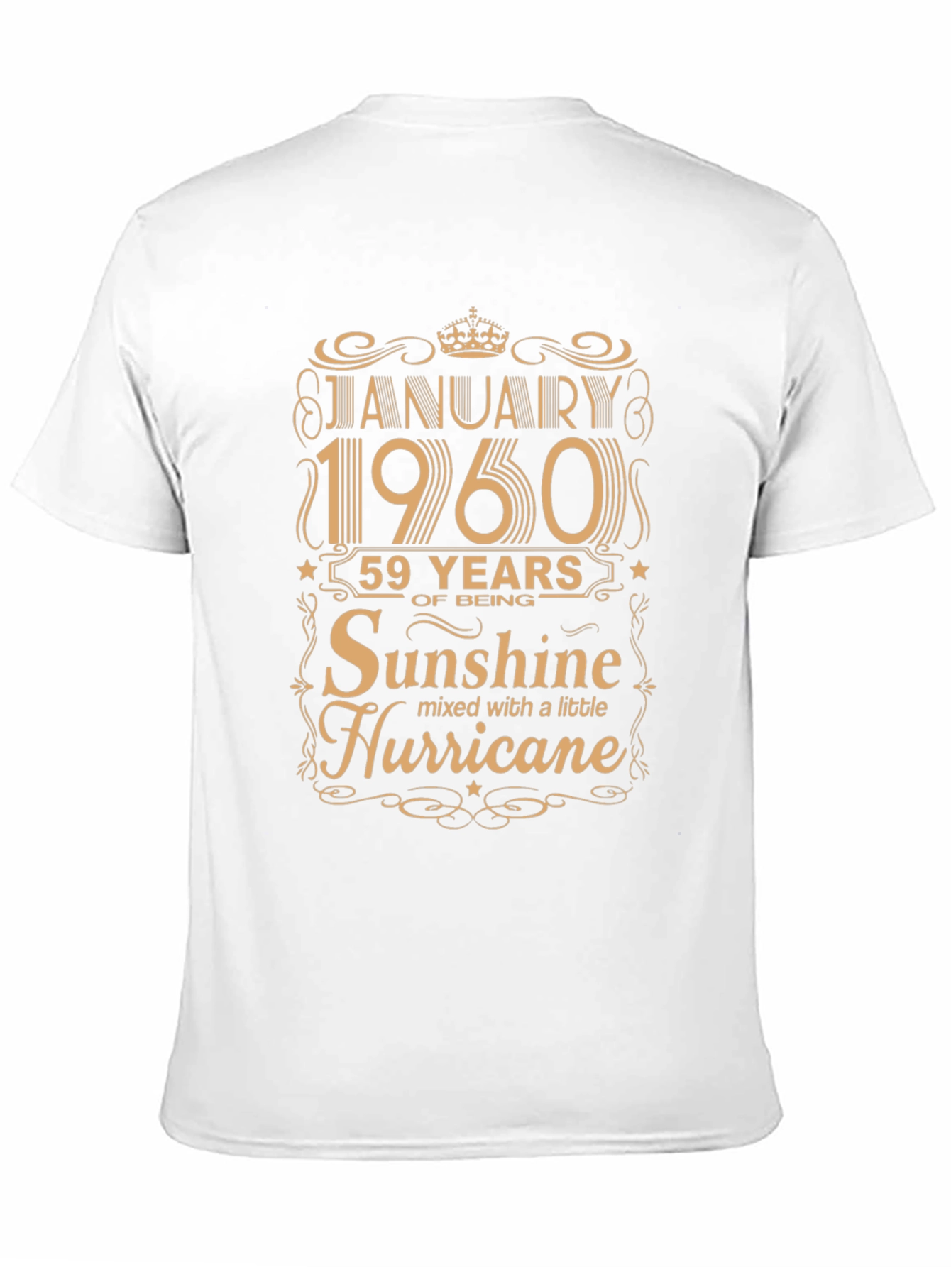 Black January 1960 59 Years Sunshine Hurricane T-Shirt view 11