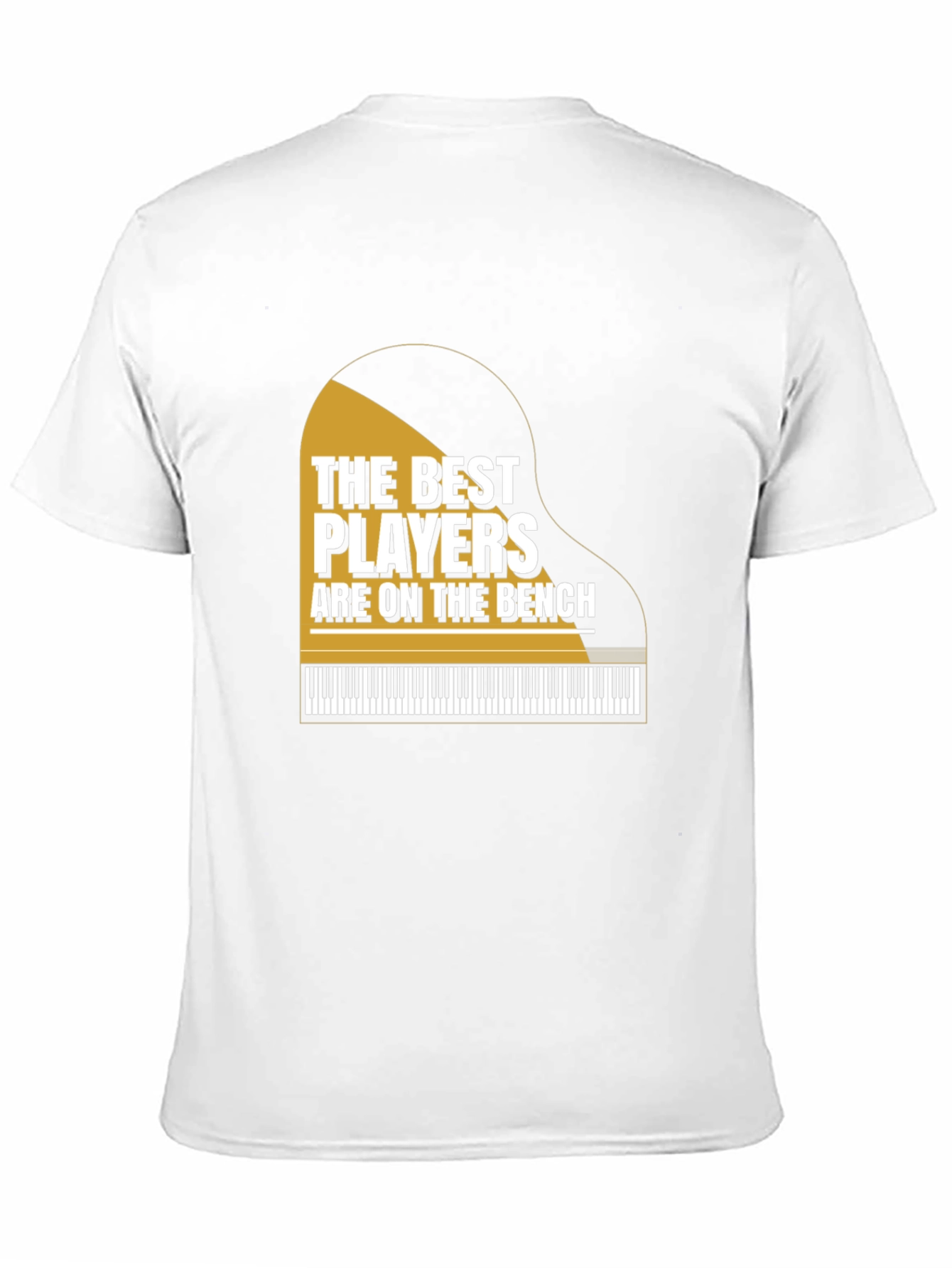 Black Piano Player T-Shirt - "The Best Players Are On The Bench" view 11