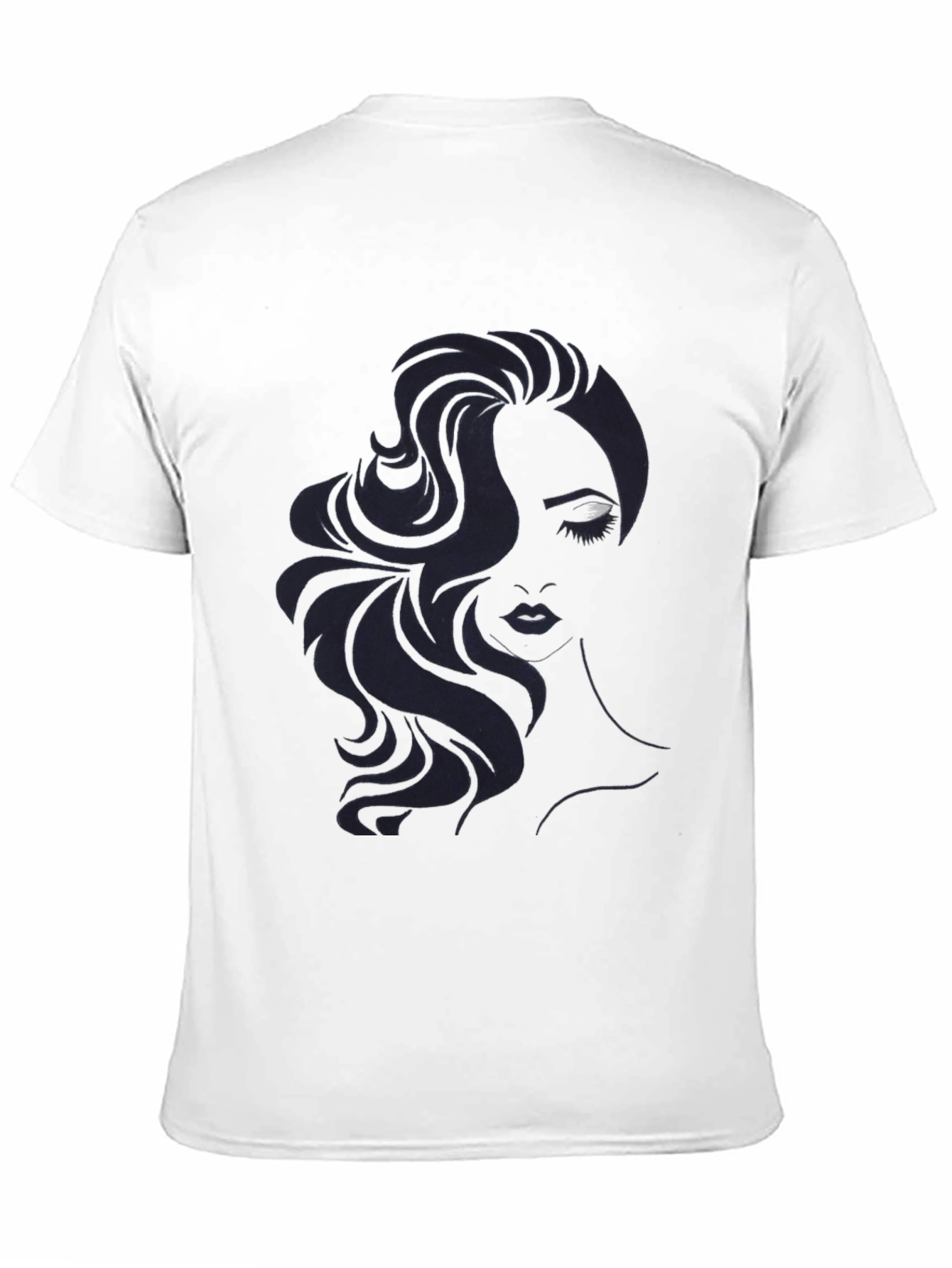 Black Woman's Portrait Graphic Black T-Shirt view 11