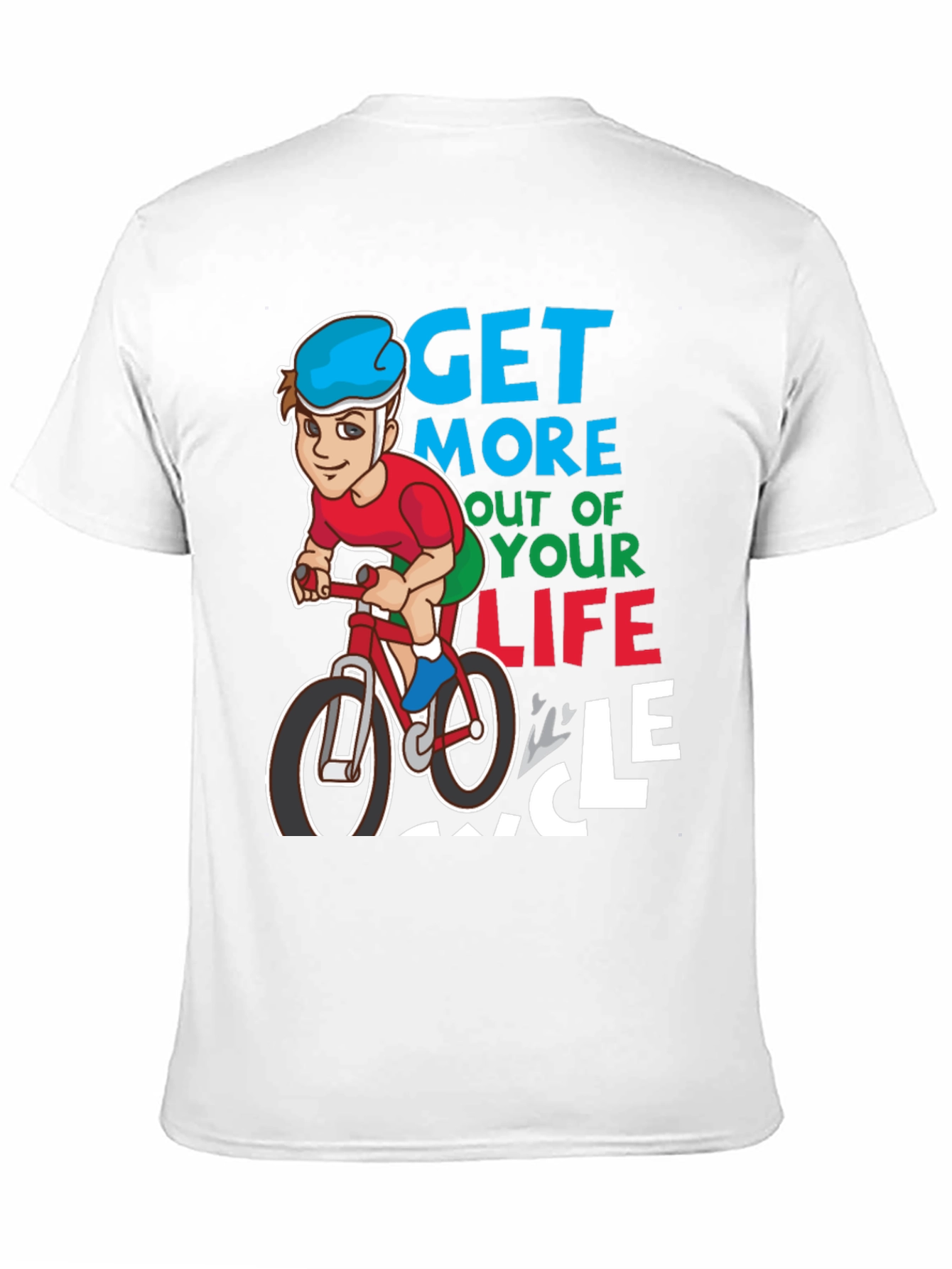 Black Get More Out of Your Life Cycle T-Shirt view 11