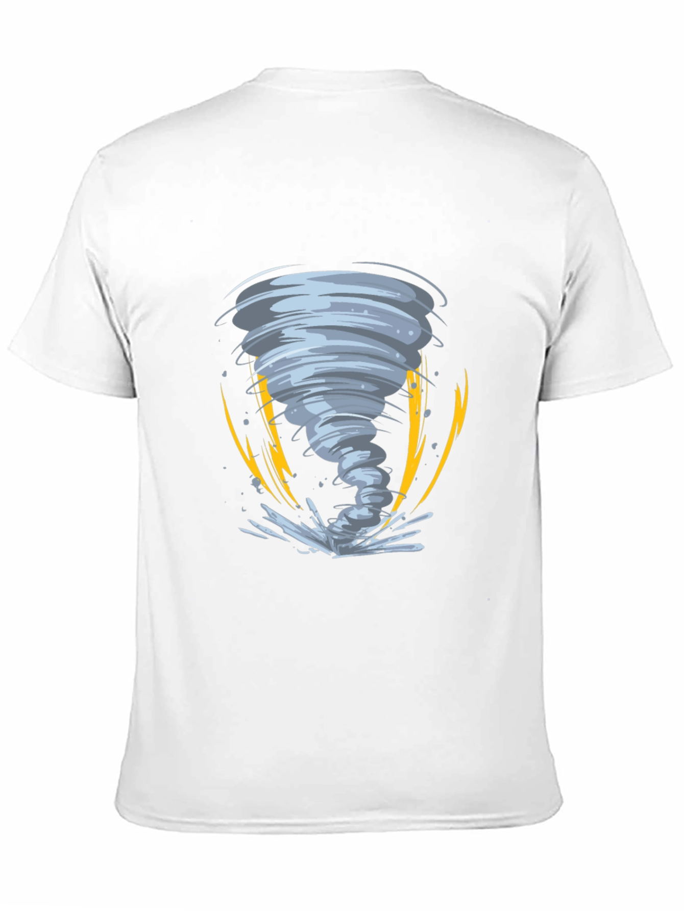 Black Tornado Graphic Tee - Black Cotton Casual Shirt view 11