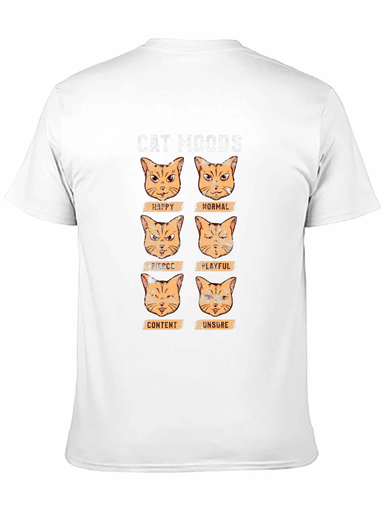 Black Cat Moods Graphic T-Shirt - Funny Cat Lover Tee view 11