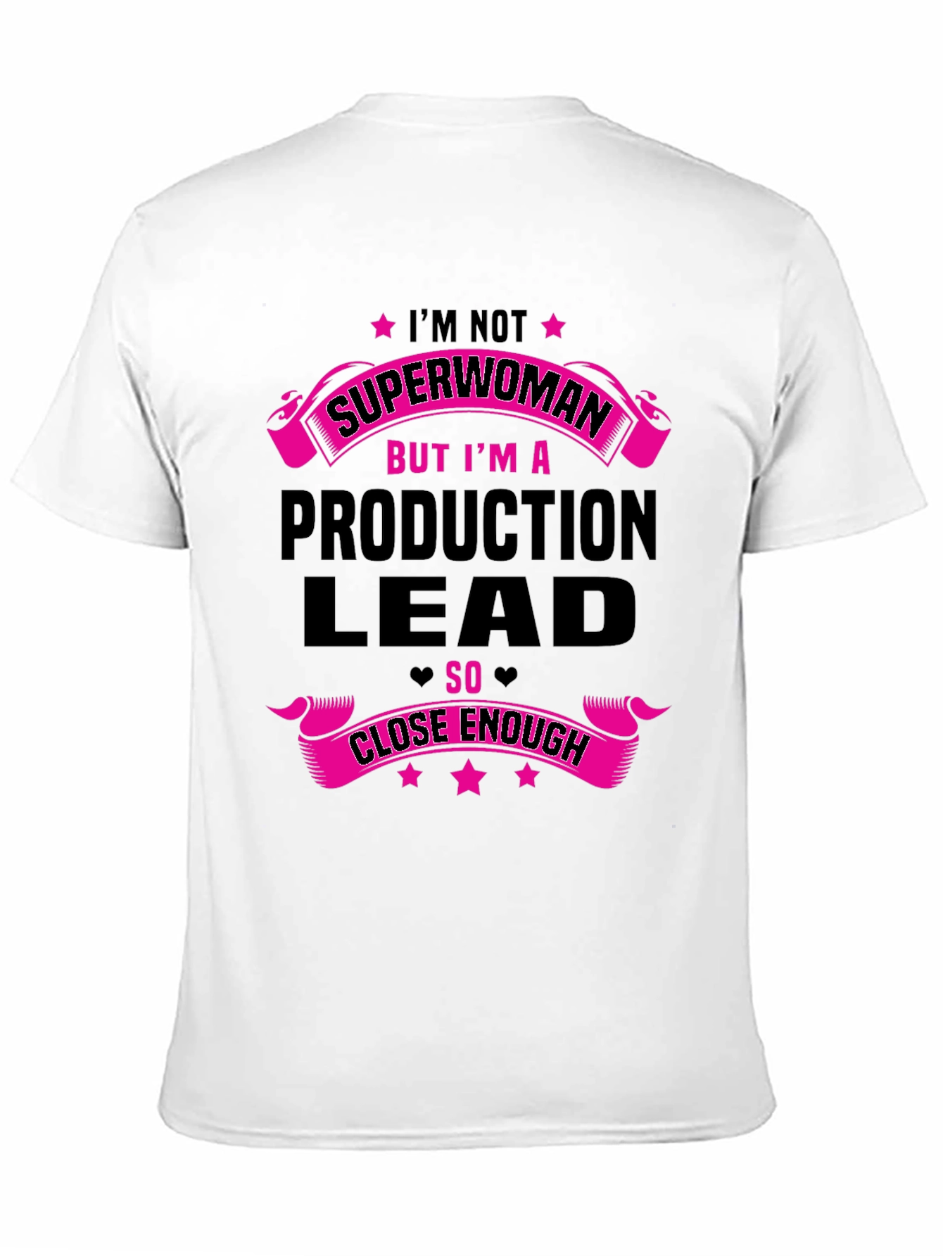 Black Production Lead Superwoman Funny T-Shirt view 11