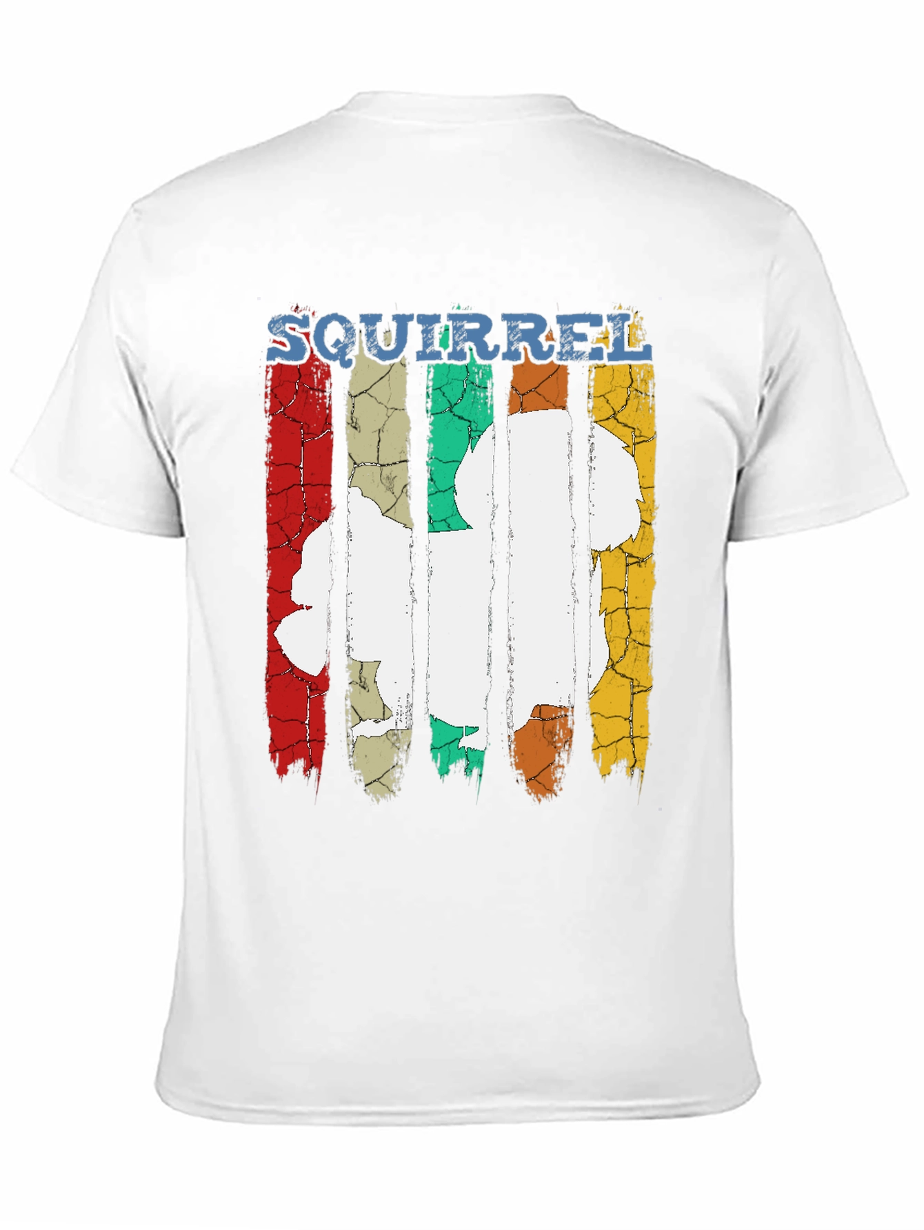 Black Squirrel Retro Vintage Style Black T-Shirt view 11