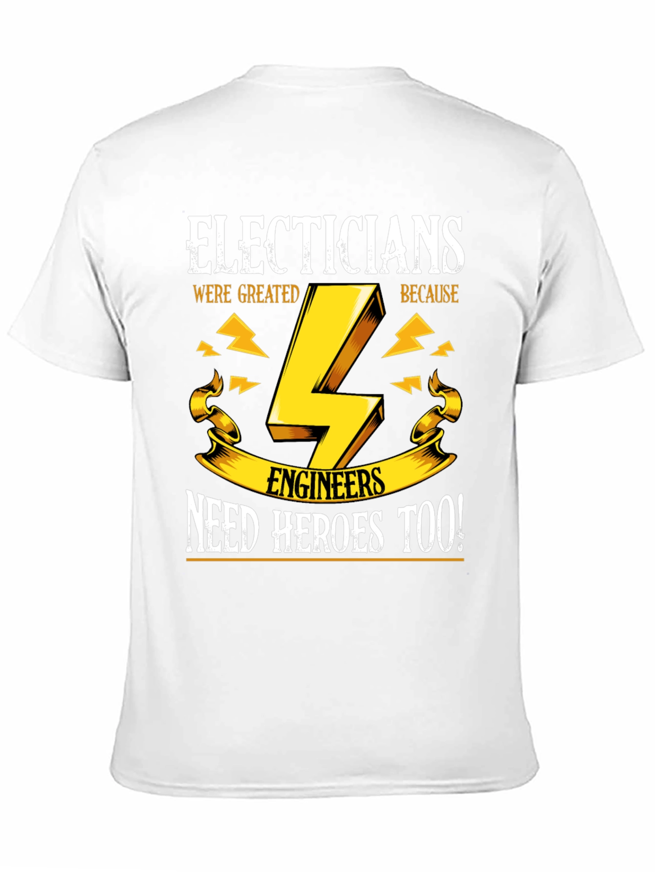 Black Electricians Need Heroes Too T-Shirt view 11