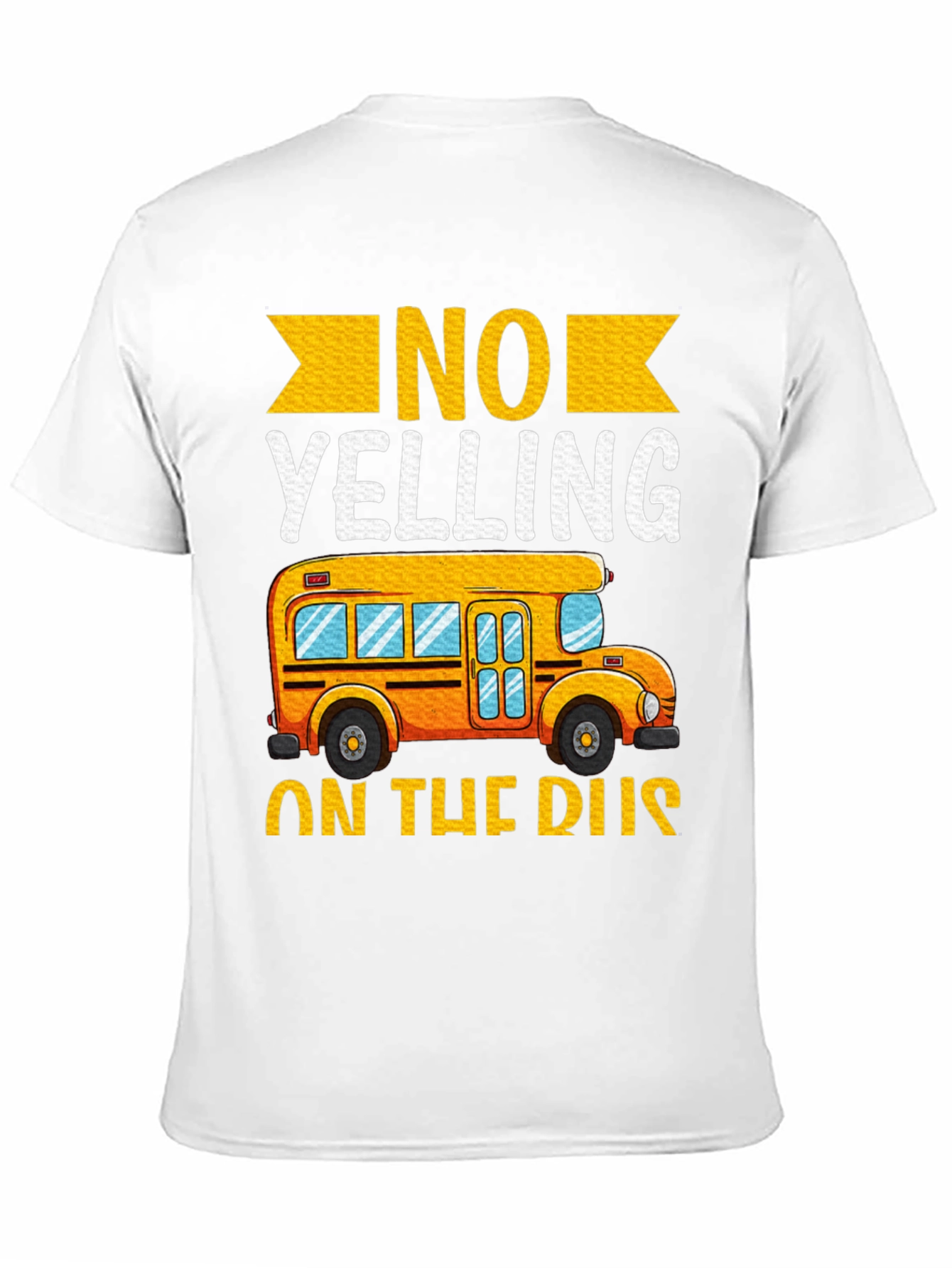 Black No Yelling on the Bus T-Shirt view 11