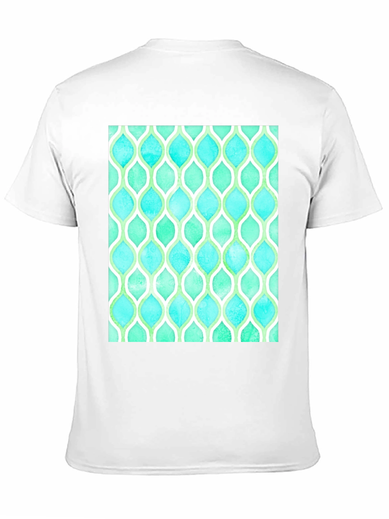 Black Aqua & Green Patterned T-Shirt view 11