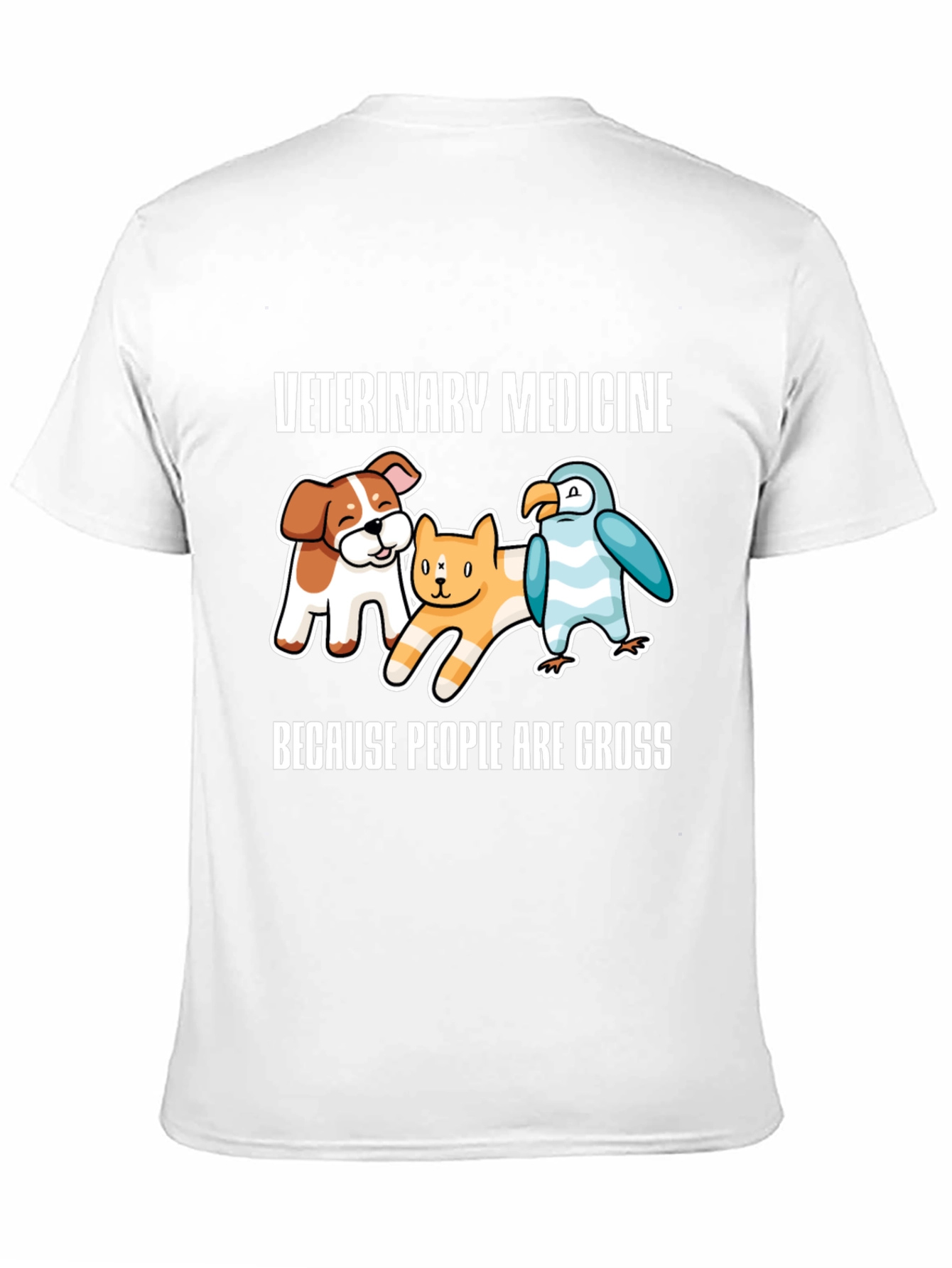 Black Veterinary Medicine Cartoon Graphic Tee view 11