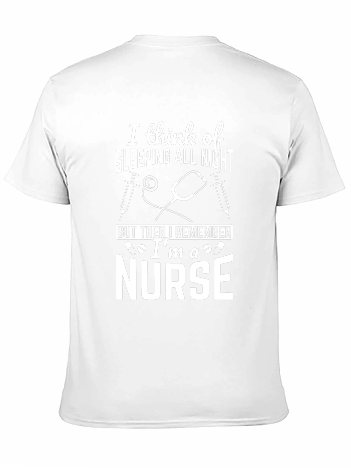 Black Nurse T-Shirt - Sleeping All Night Design view 11