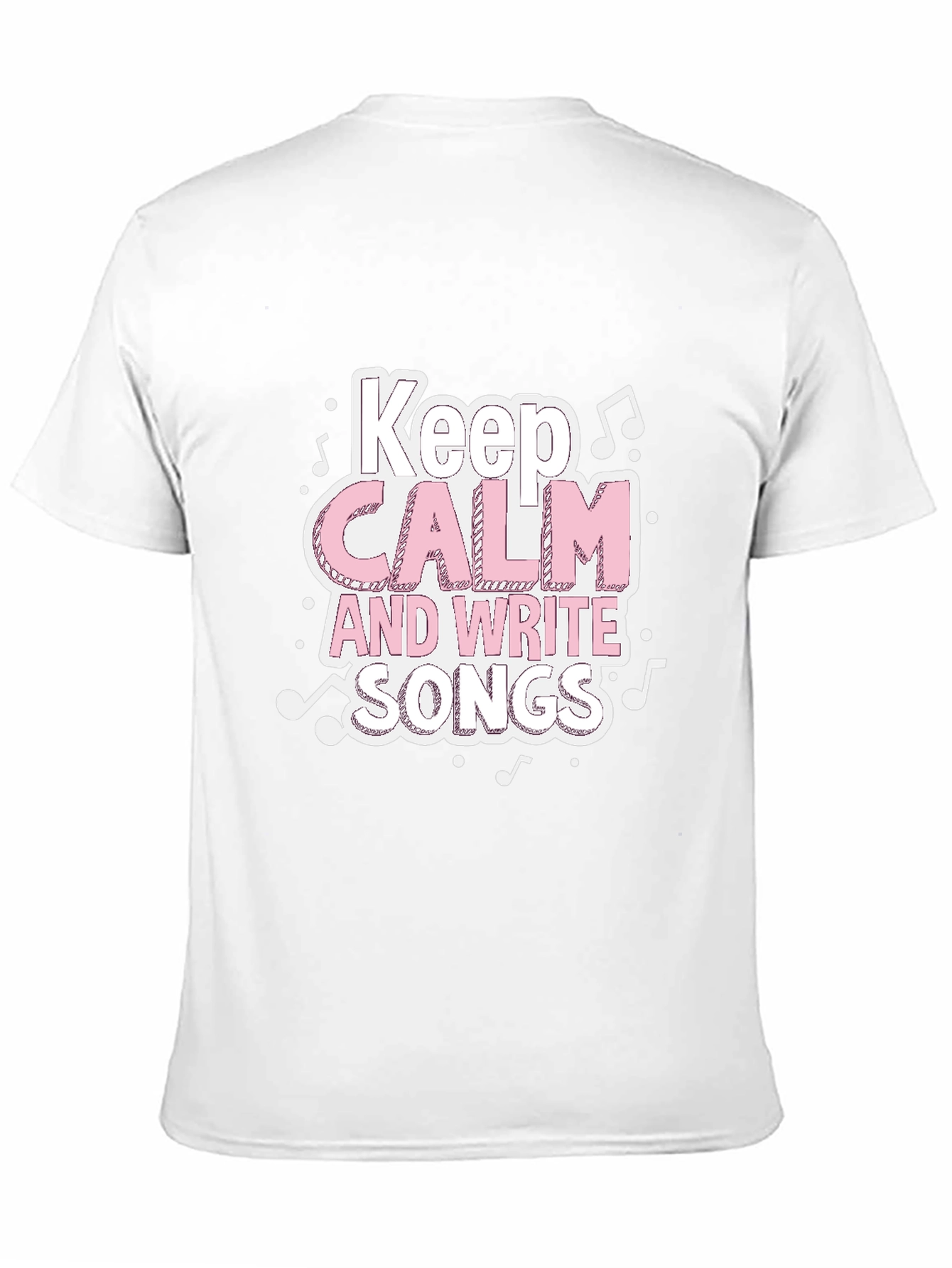 Black Keep Calm & Write Songs T-Shirt - Music Lover Tee view 11